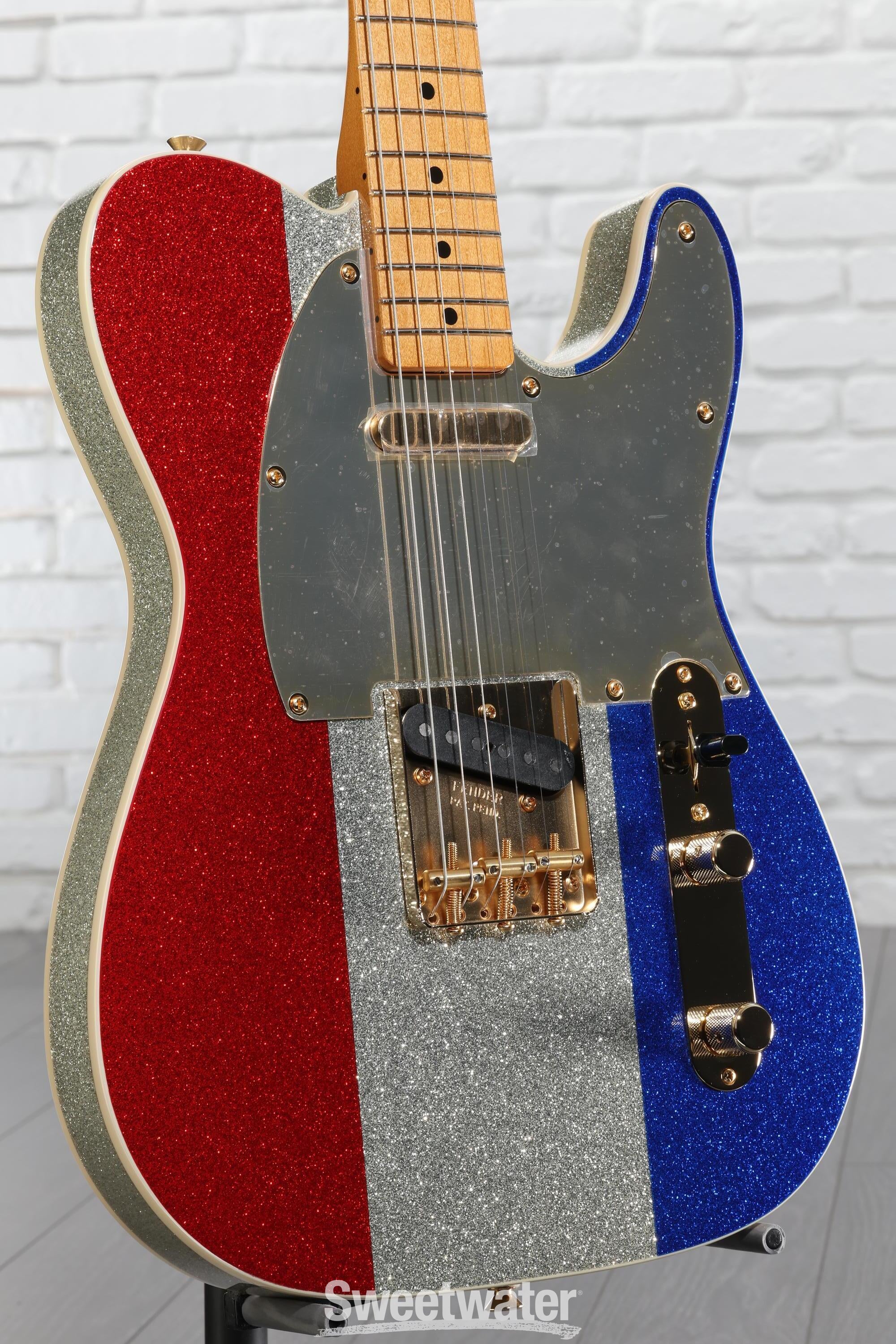 ⭐︎Fender/Telecaster⭐︎ Fender Buck Owens Telecaster Electric Guitar - Red, Silver, and