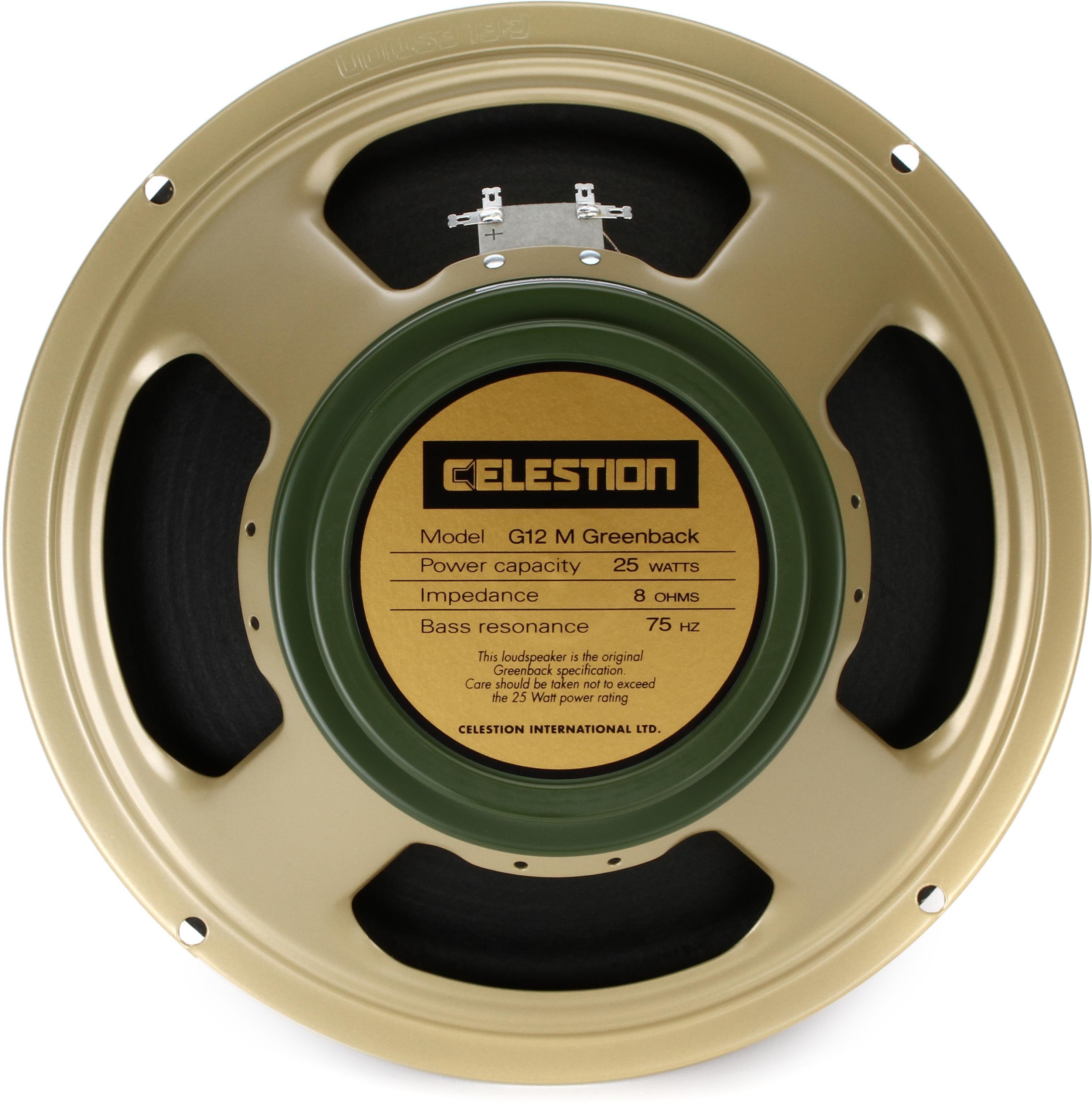 Celestion G12M Greenback 12-inch 25-watt Replacement Guitar Amp Speaker  ohm Sweetwater