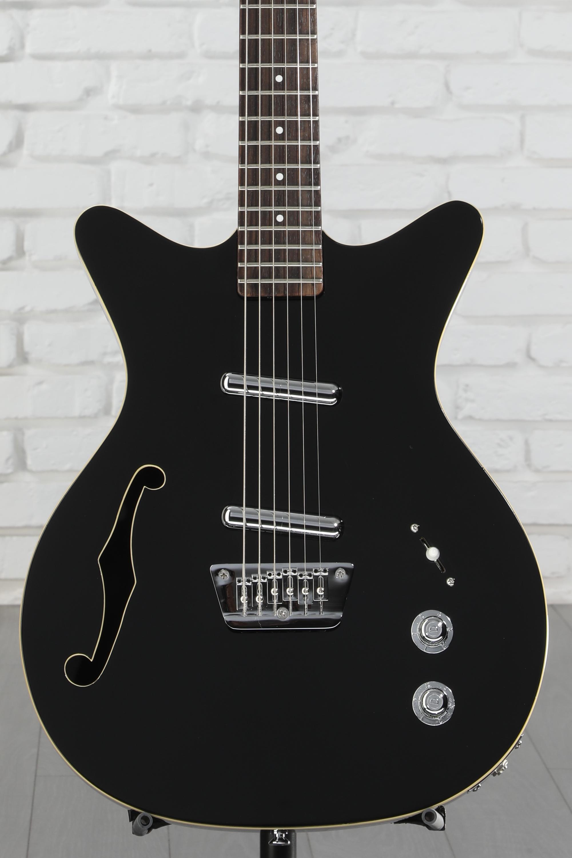 DANELECTRO エレキギター ブラック/ホワイト D59 ビザールギター