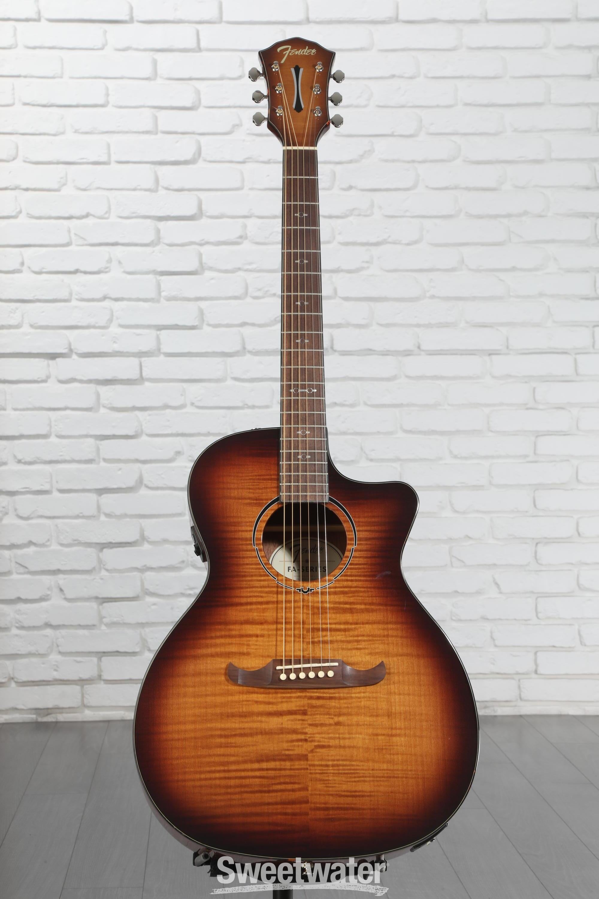 Fender FA-345CE Auditorium - 3-Tone Tea Burst | Sweetwater