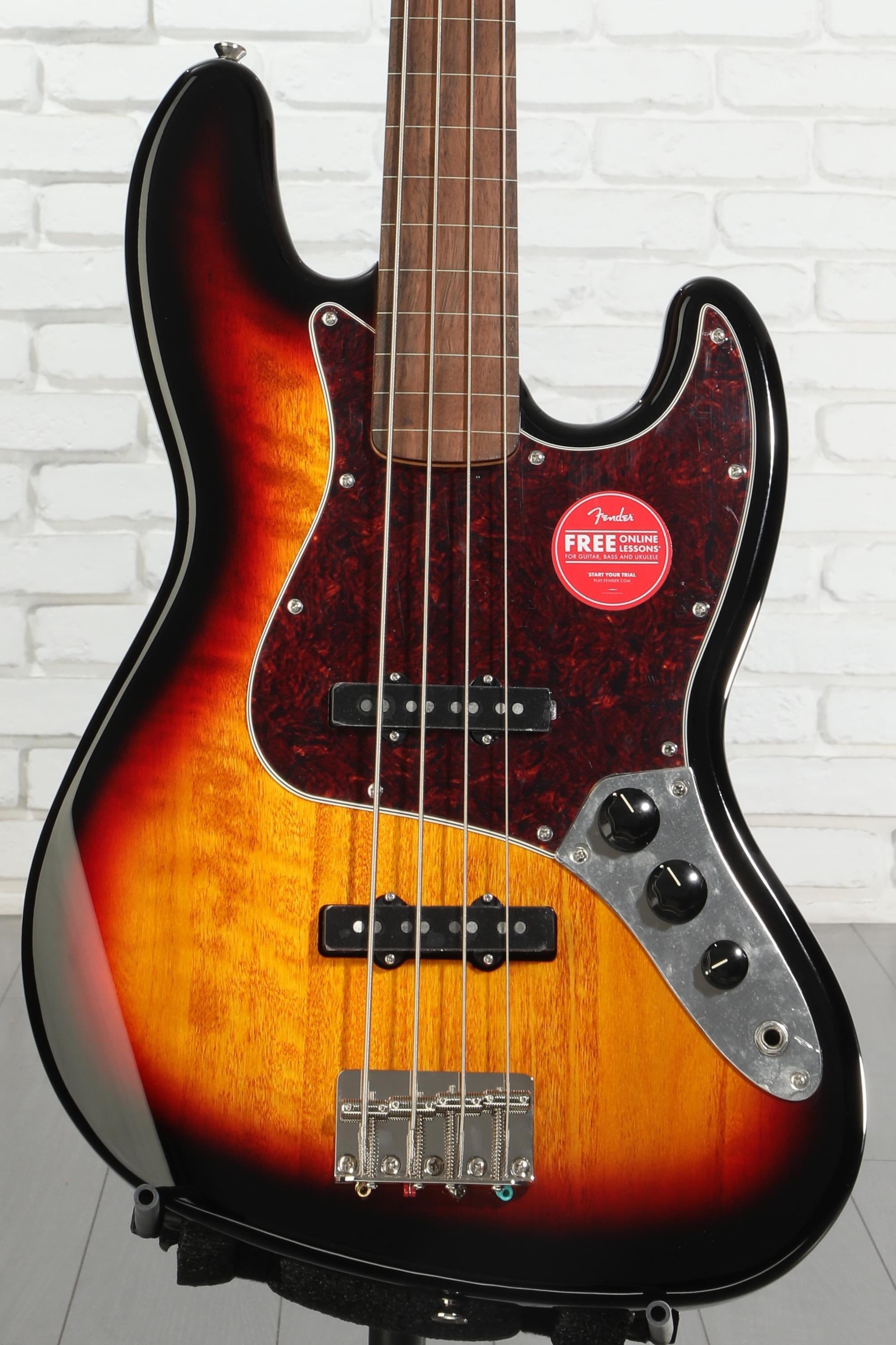 Squier Classic Vibe '60s Fretless Jazz Bass - 3-Tone Sunburst