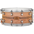 Photo of Pearl Music City Custom Solid Ash Snare Drum - 6.5 x 14-inch - Boxwood-Rose Inlay