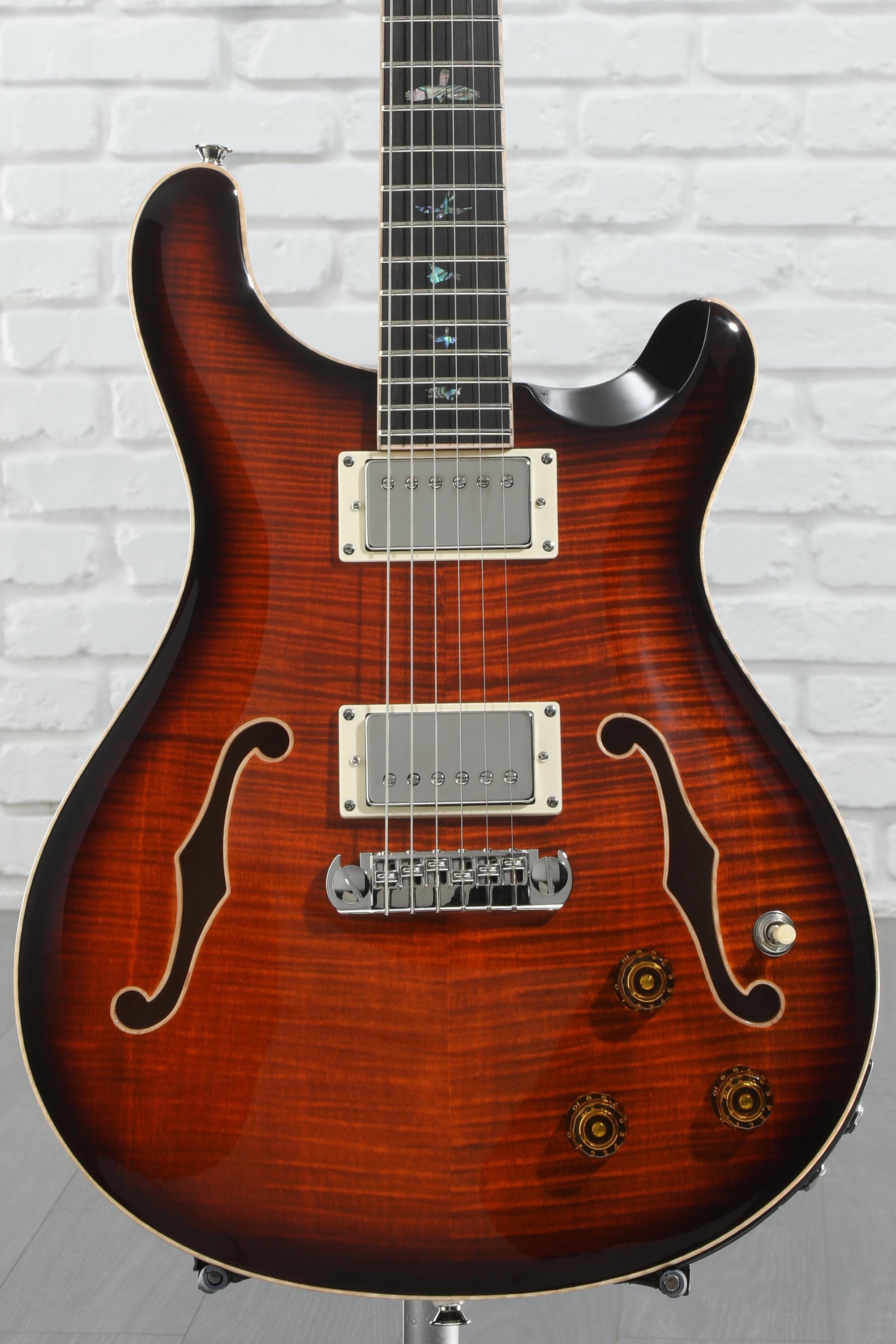 PRS SE Hollowbody II Piezo Electric Guitar Orange Tiger