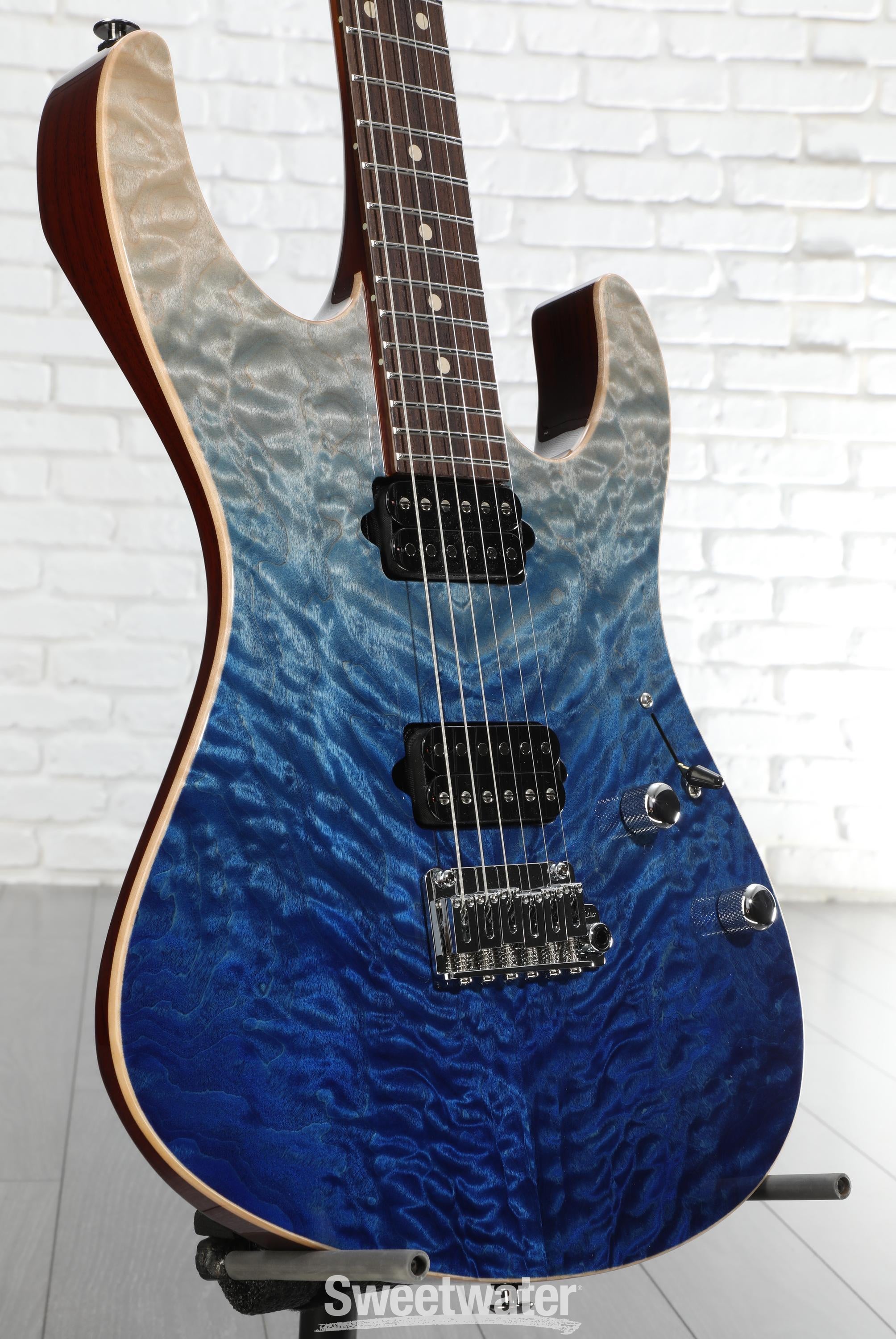 Suhr Modern Set Neck Electric Guitar - Blue Fade | Sweetwater
