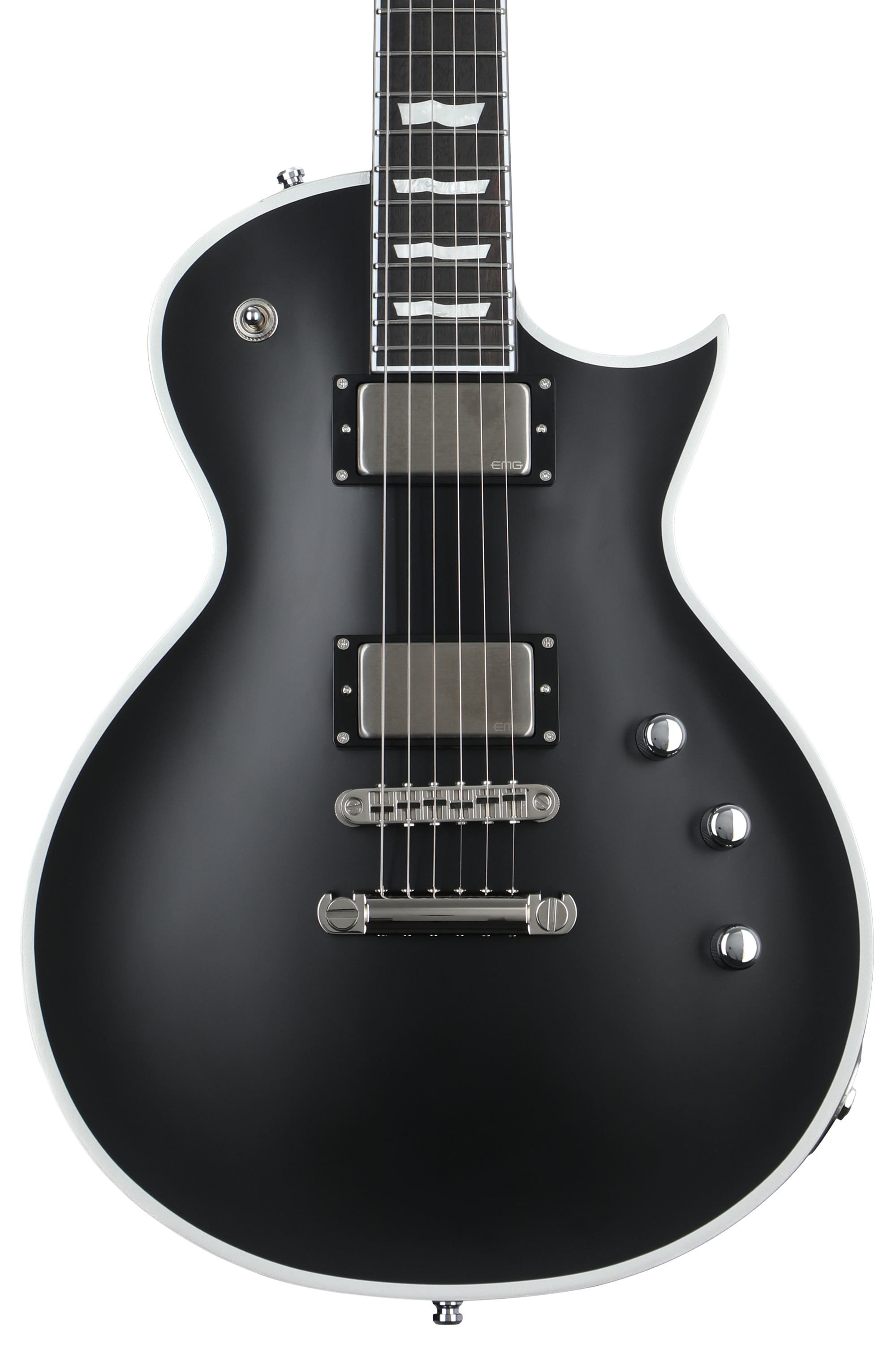 ESP E-II Eclipse BB Electric Guitar - Black Satin | Sweetwater