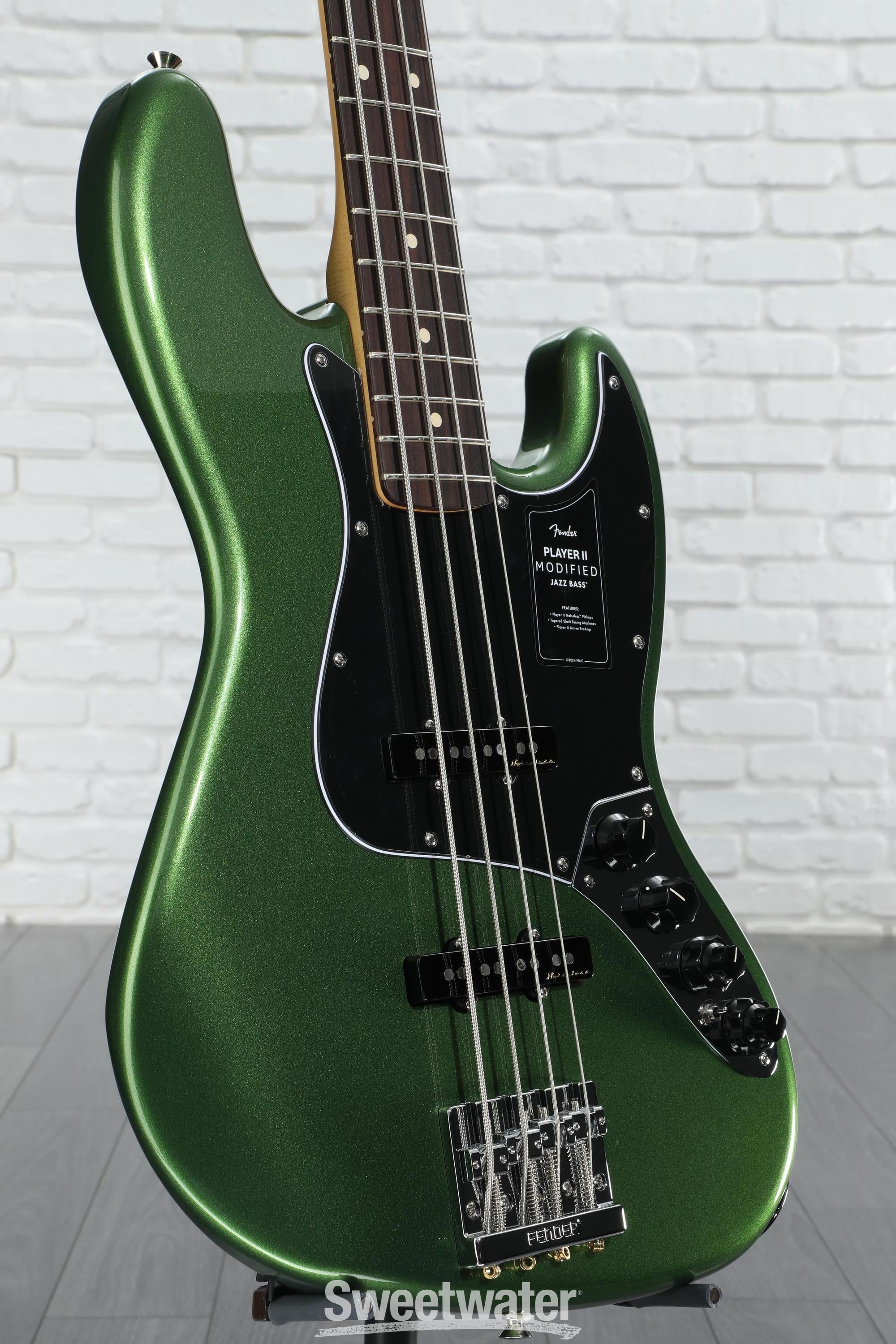 Fender Player II Modified Active Jazz Bass - Harvest Green Metallic, Rosewood Fingerboard