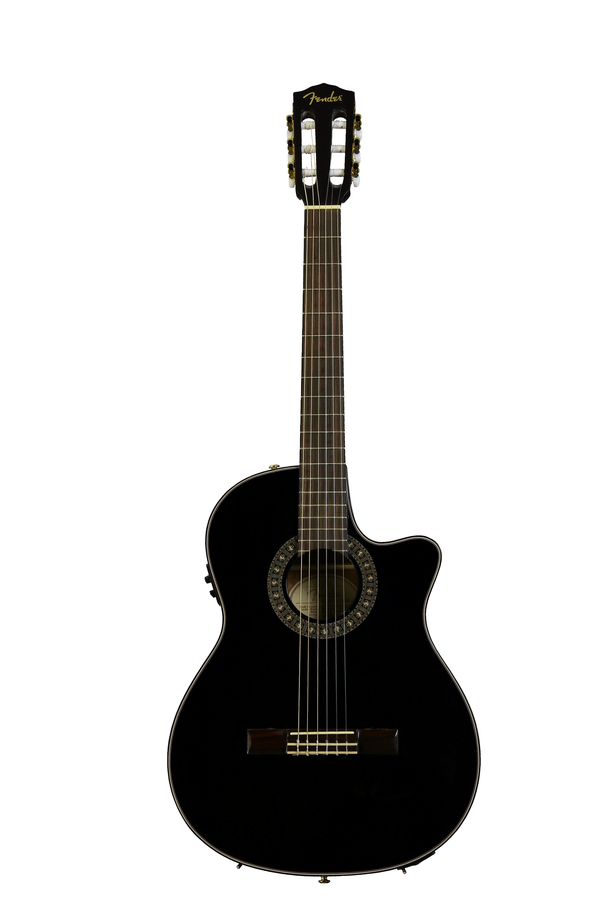 Fender CN-240SCE Thinline - Black | Sweetwater