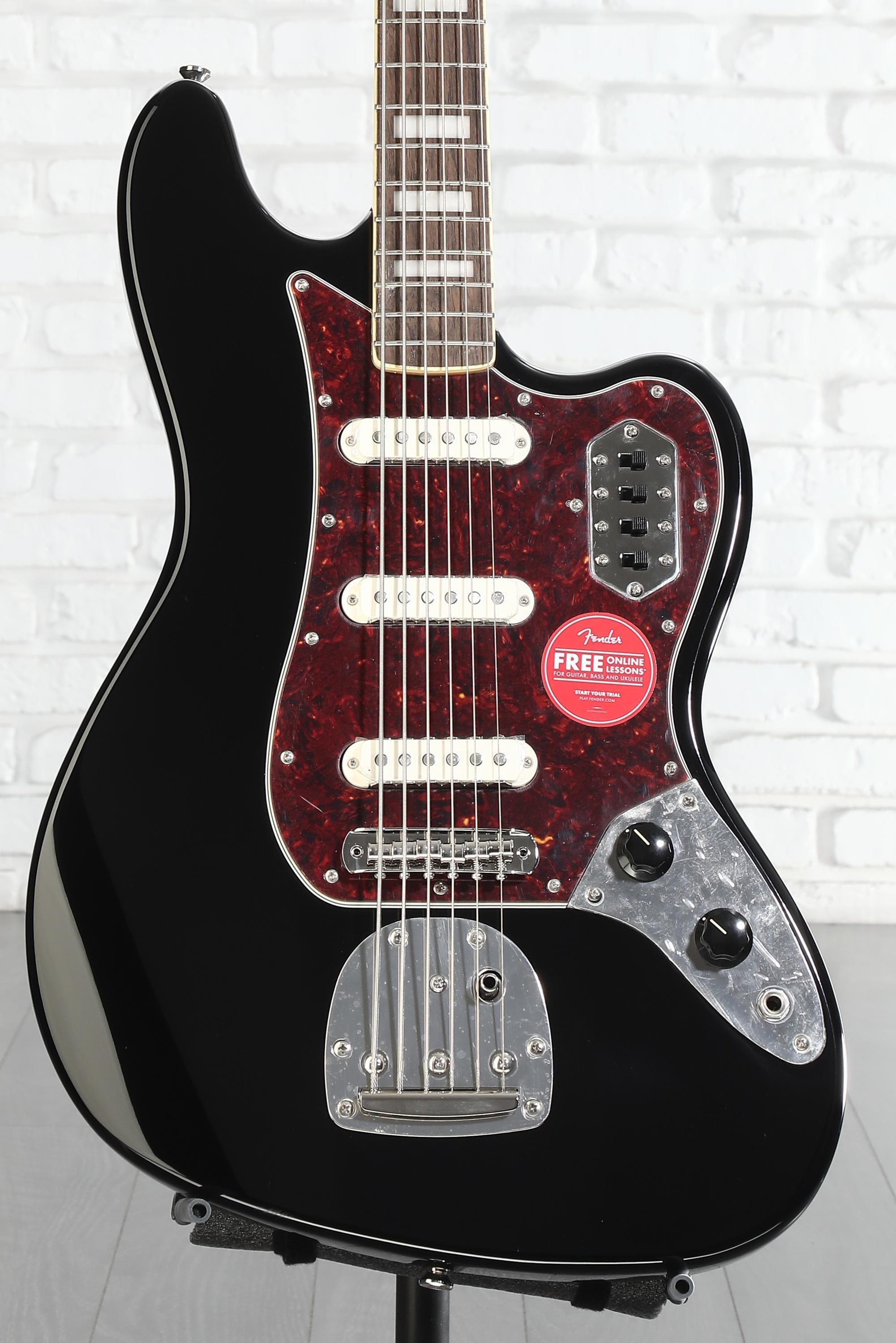 Squier Classic Vibe Bass VI Guitar - Black | Sweetwater