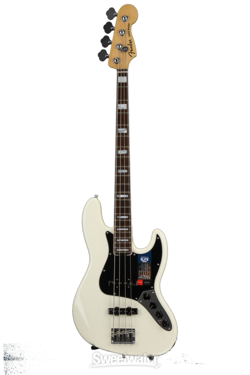 Fender American Elite Jazz Bass - Olympic White, Rosewood