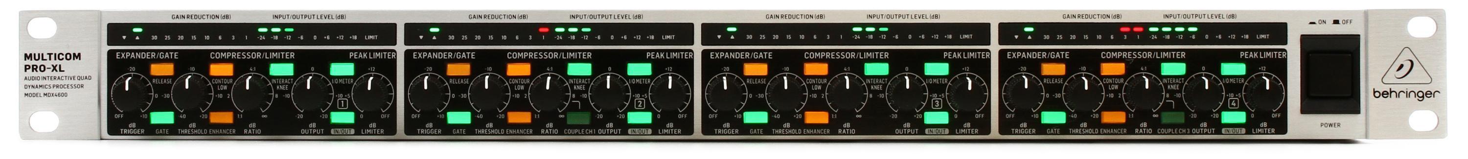 behringer MULTICOM PRO-XL MDX4600コンプレッサー Behringer Multicom Pro-XL MDX4600 4-Channel Compressor