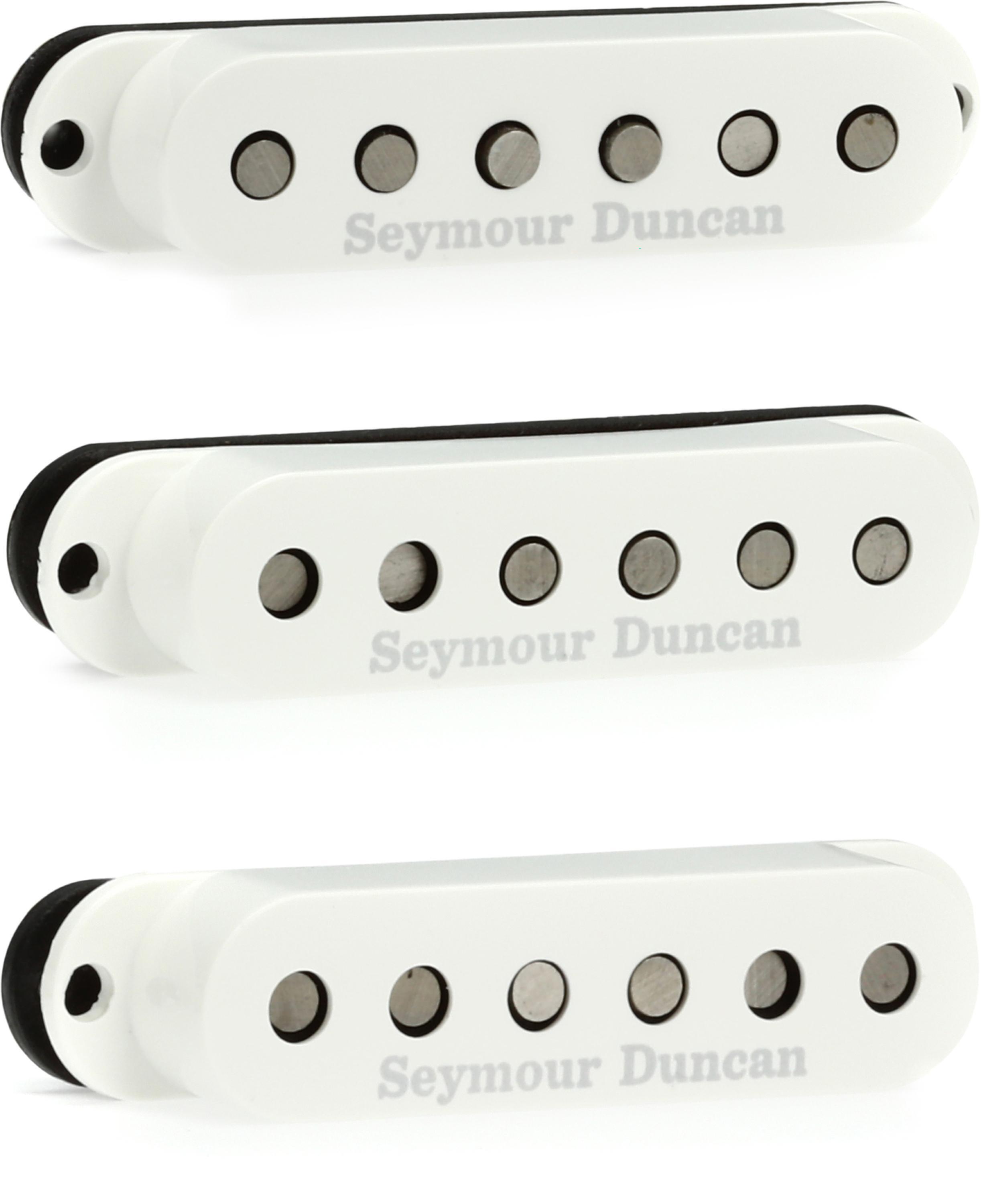 Seymour Duncan SSL-5 Custom Staggered Pole Strat Single Coil 3-piece Pickup  Set - White