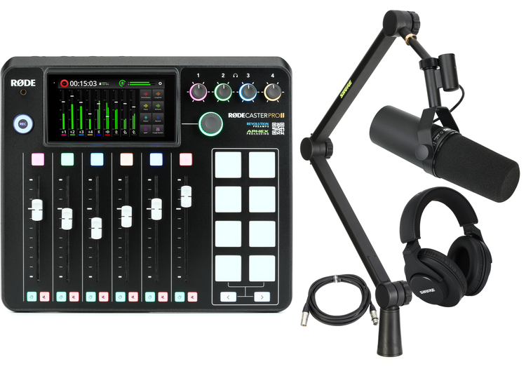 Rode RODECaster Pro II SM7B Solo Podcasting Kit | Sweetwater