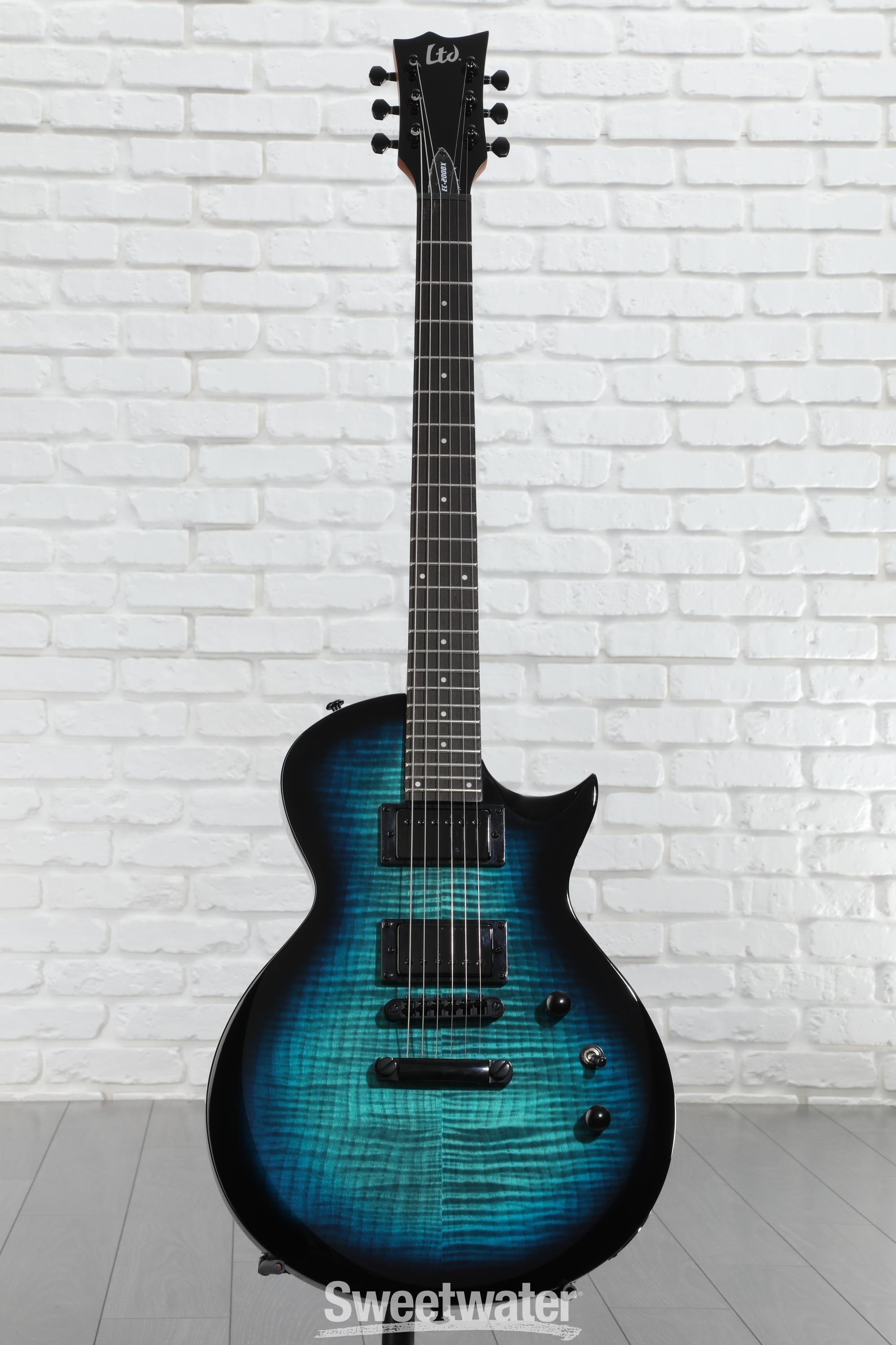 ギター Y1058 gfc GN7-200 Gloss Blue Burst QM ESP LTD EC-200DX Electric Guitar Blue Burst - LEC200DXBLB