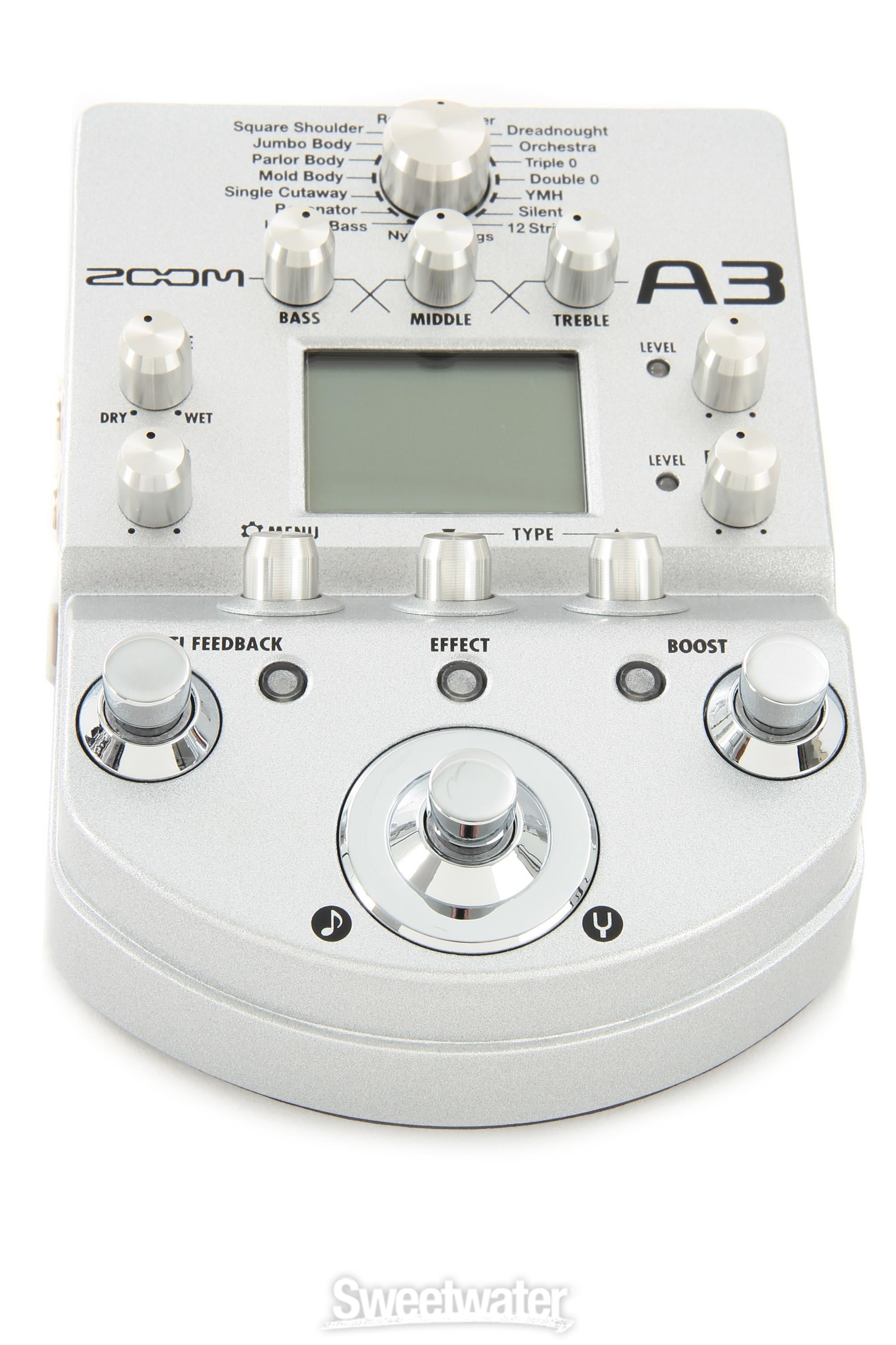 Zoom A3 Acoustic Guitar Preamp and Effects Processor Reviews 