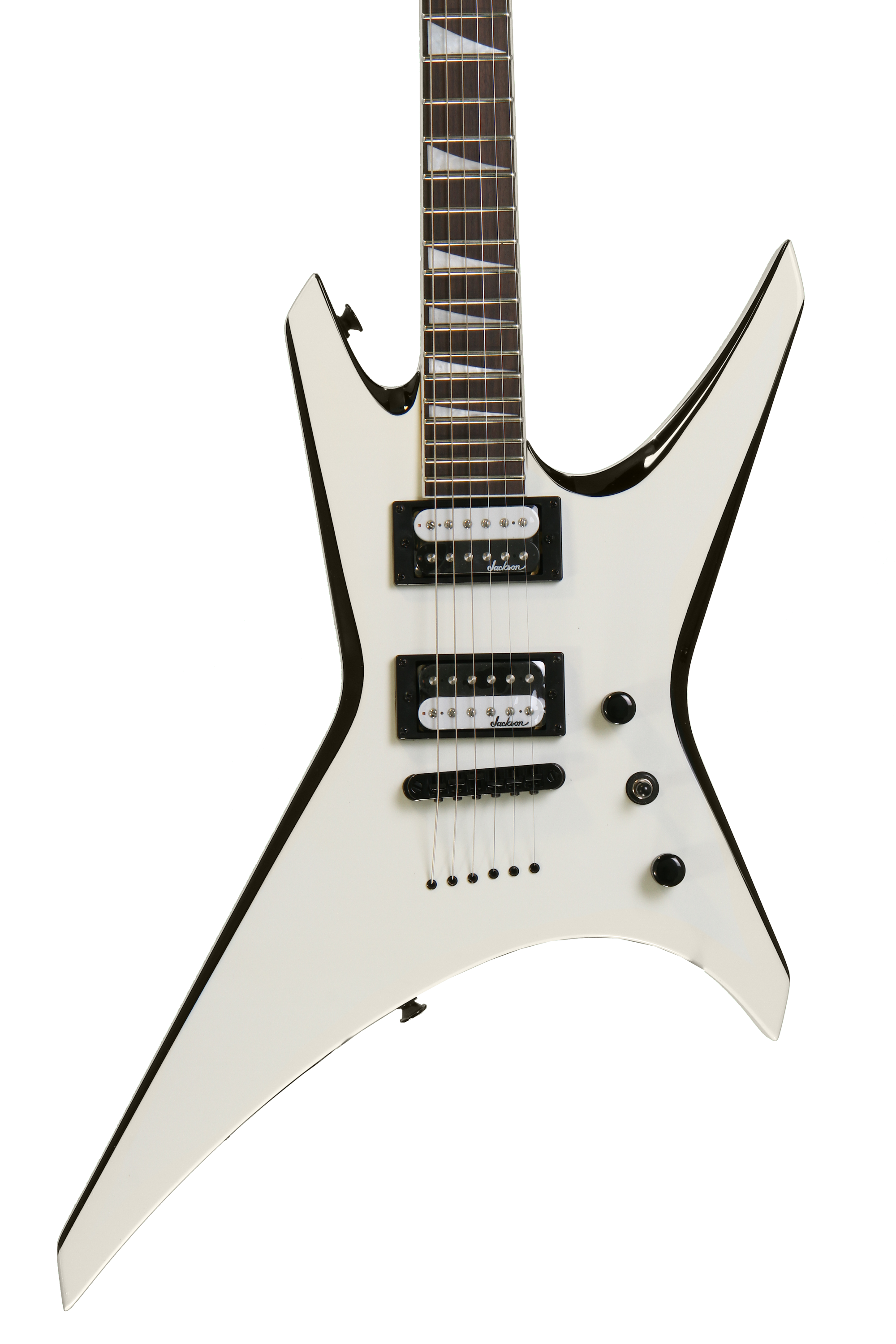 Jackson JS32T Warrior - White with Black Bevels | Sweetwater