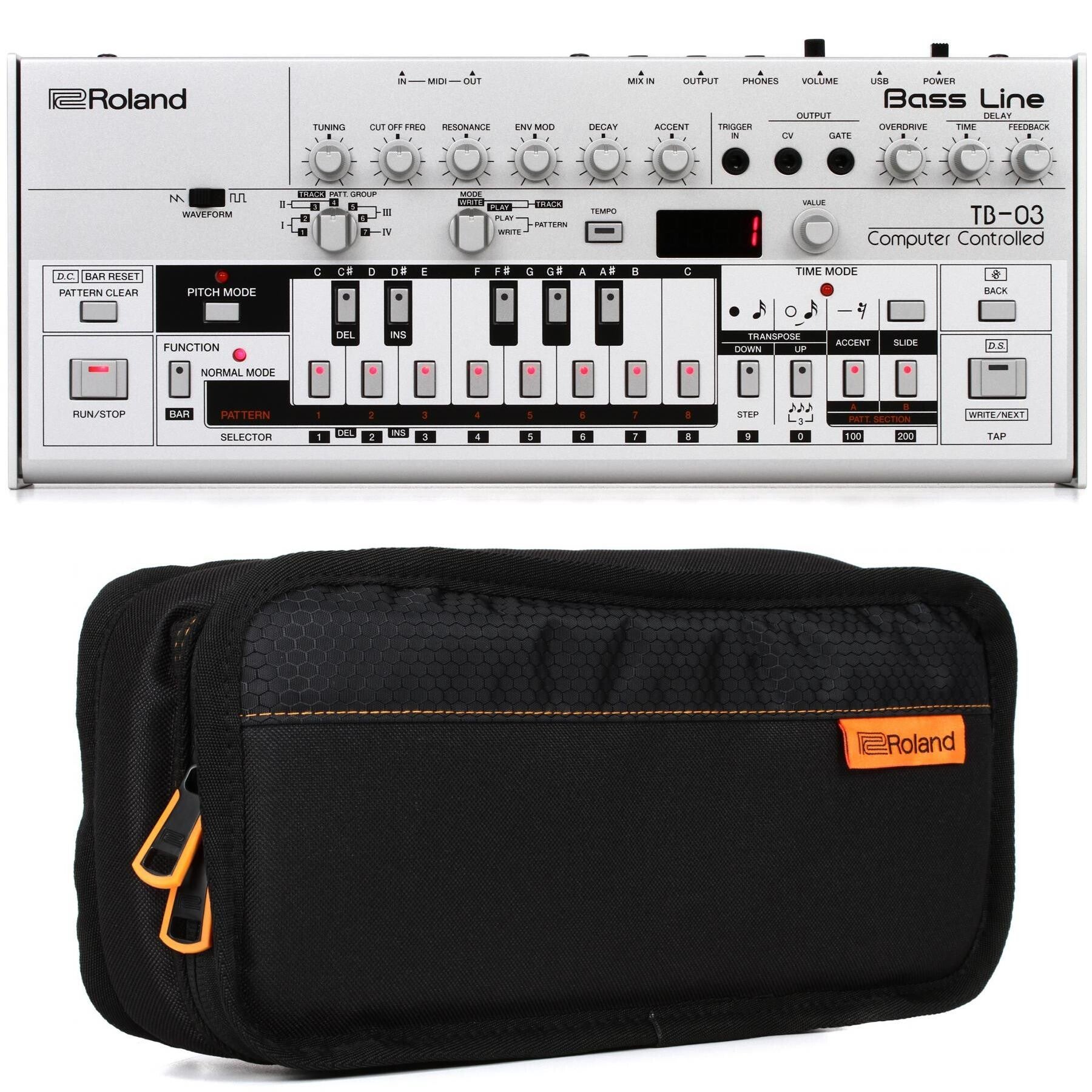 Roland TB-03 Bass Line Synthesizer with Carry Bag | Sweetwater