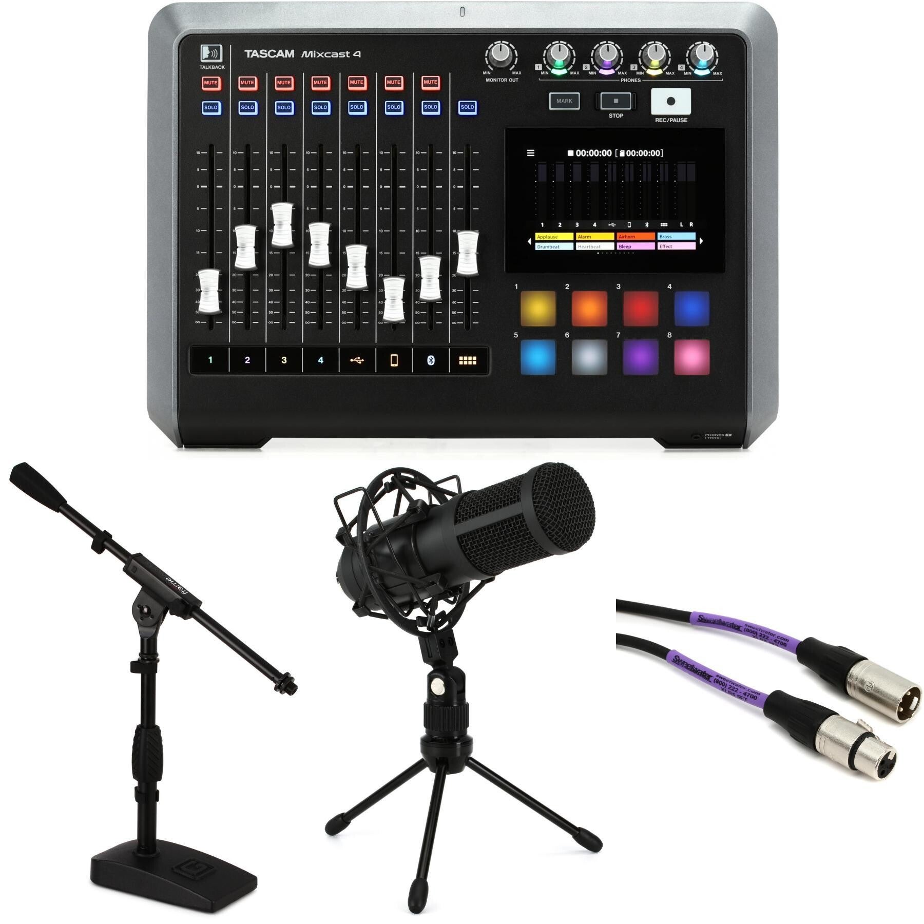 TASCAM Mixcast 4 and TM70 Solo Podcasting Bundle | Sweetwater