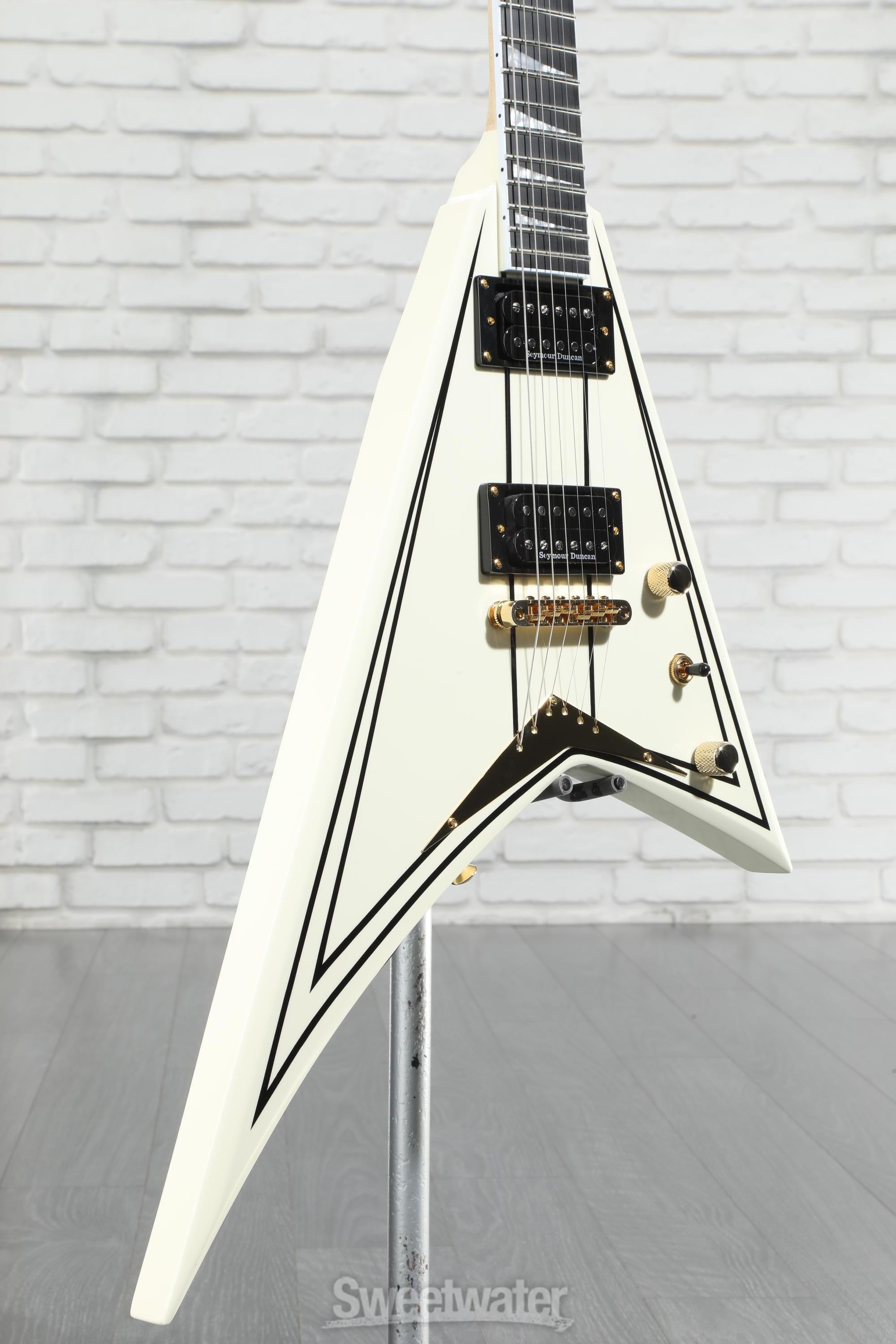 Jackson Pro Series Rhoads RRT-3 Ivory with Black Pinstripes