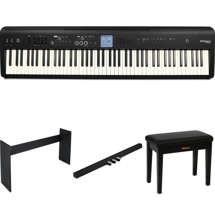 Roland FP-30X Digital Piano with Speakers Home Bundle- Black