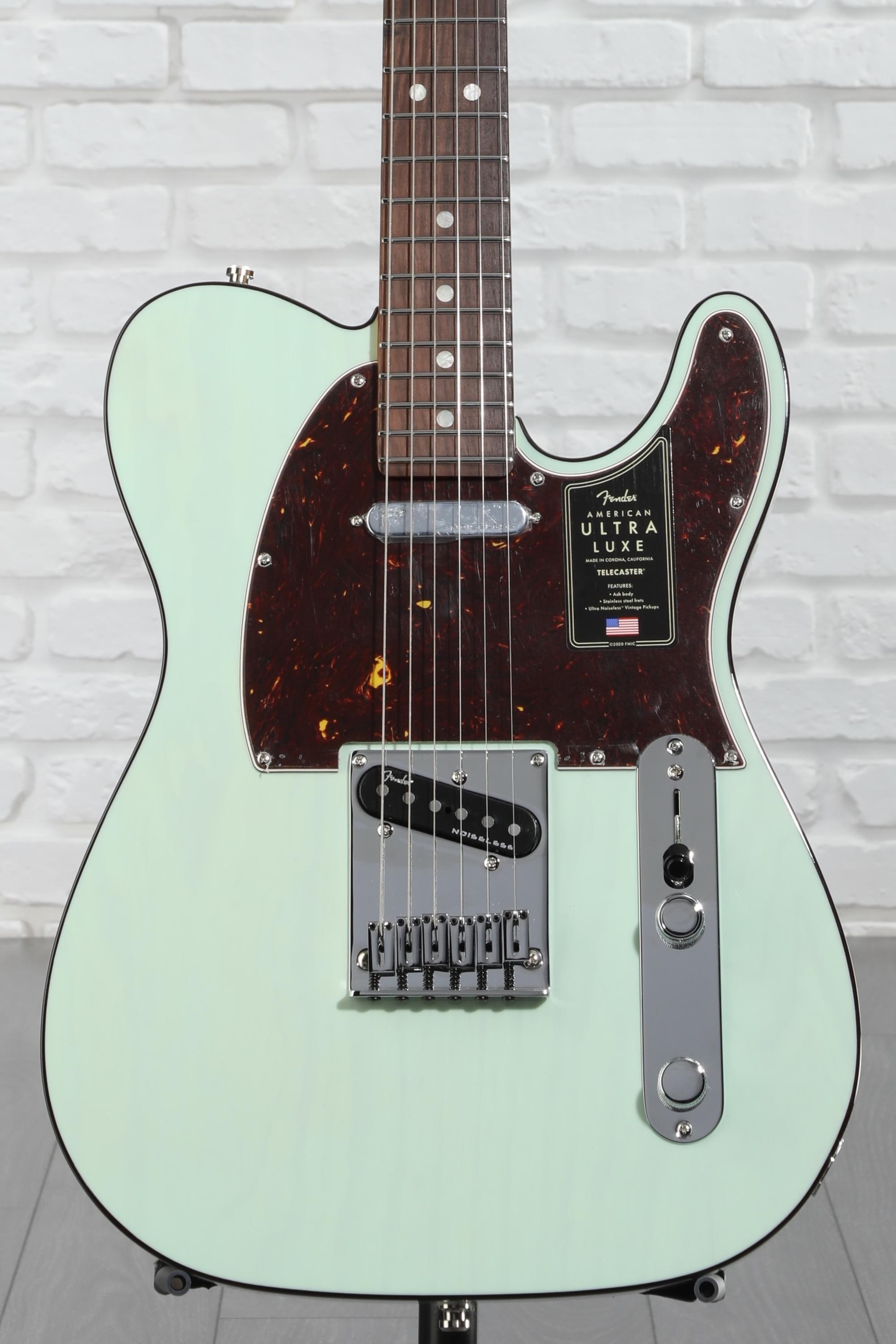 ギター Fender American Ultra Luxe Telecaster Fender American Ultra Luxe Telecaster - Surf Green with Rosewood