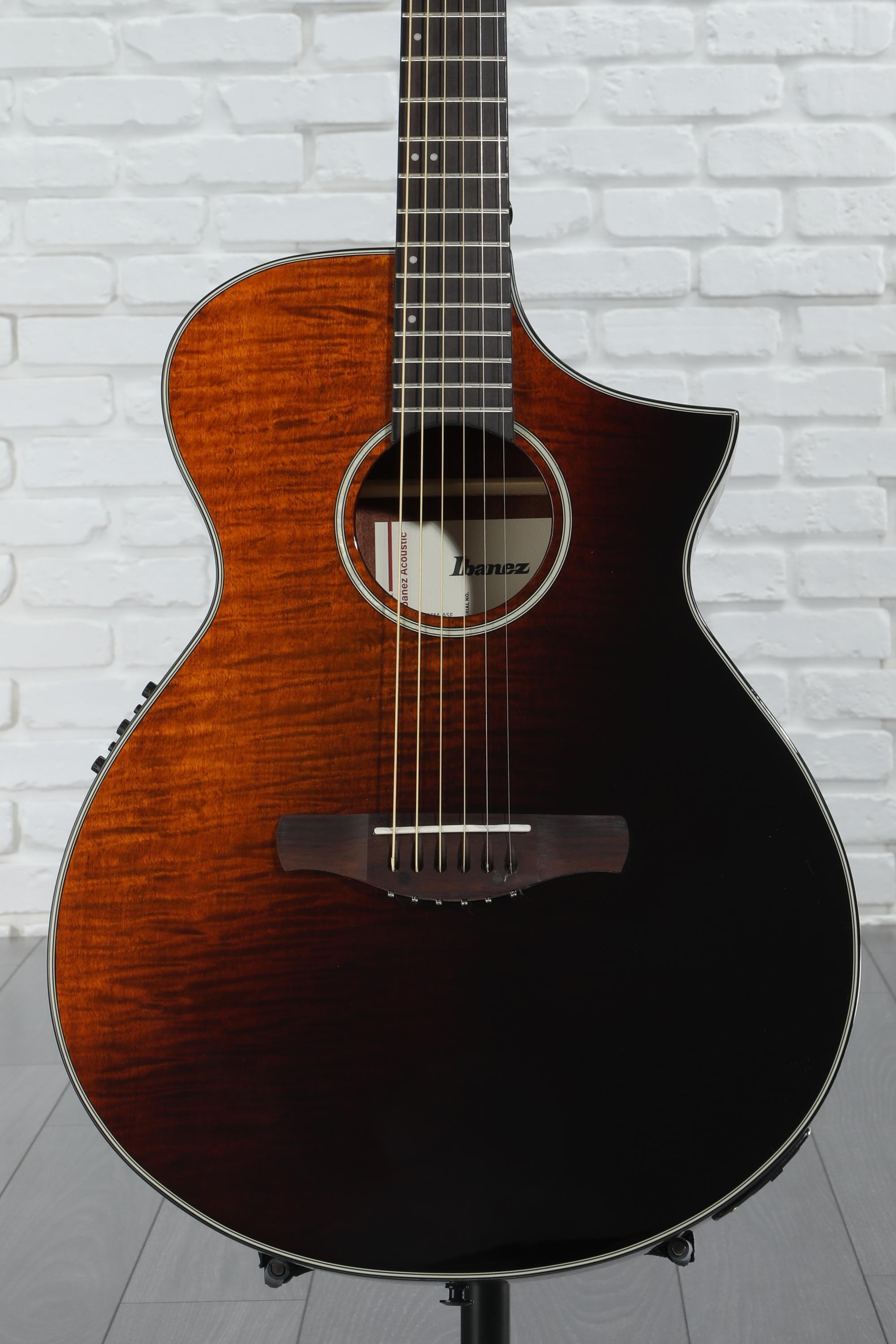 Ibanez AEWC32FM Thinline Acoustic-Electric Guitar Dark Green