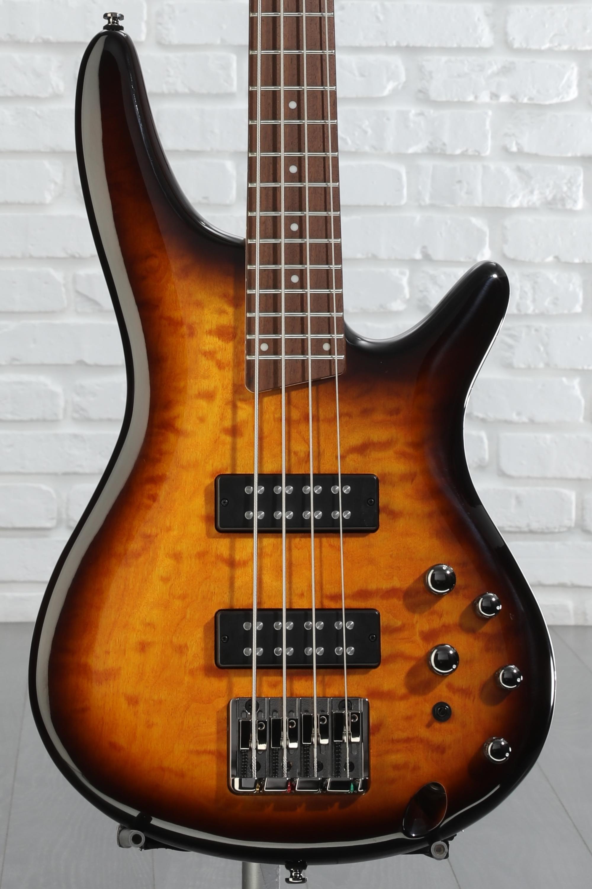ベース Ibanez SR400EQM Ibanez SR400EQM Quilted Maple Electric Bass Transparent