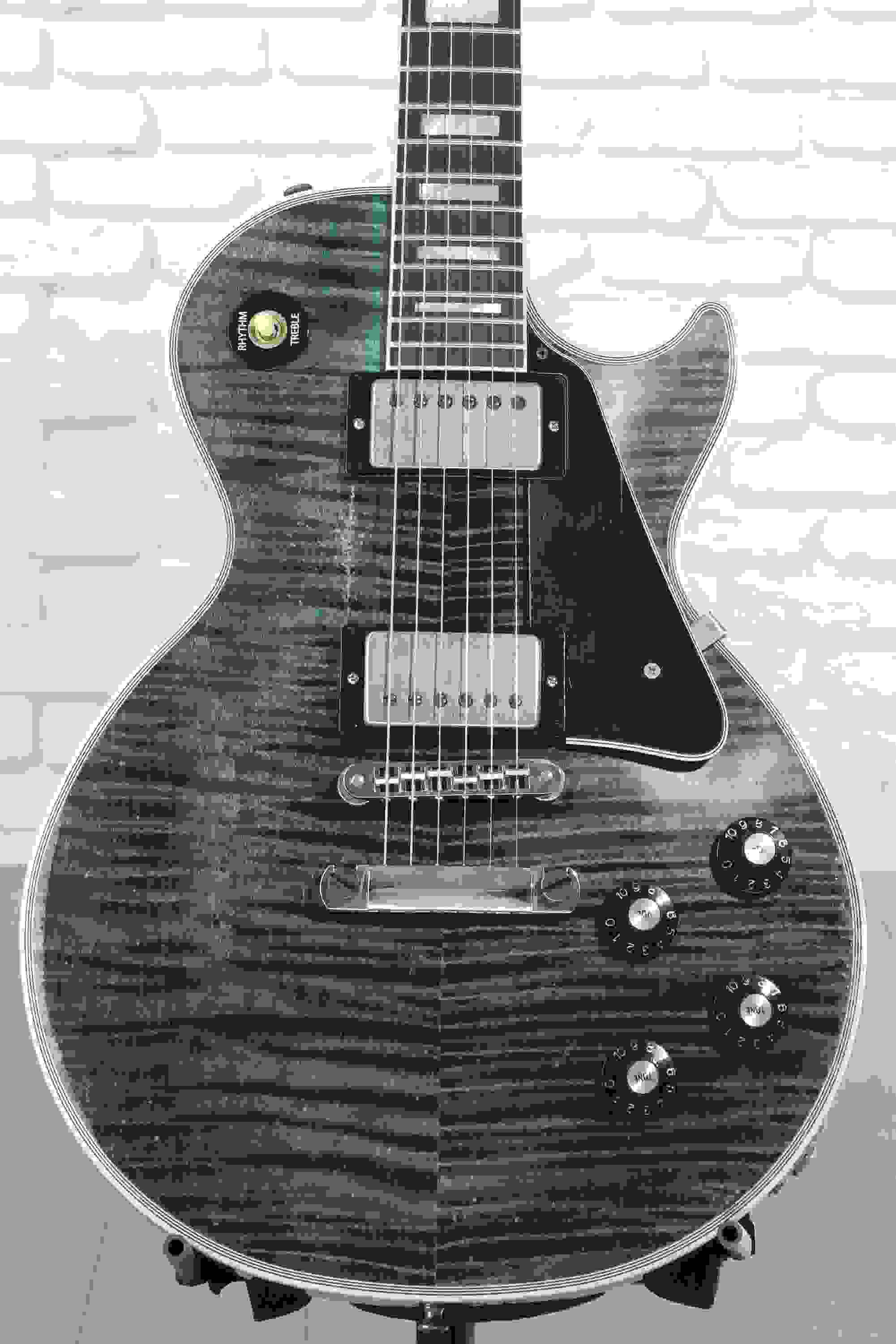 Gibson Custom Les Paul Custom Figured Electric Guitar - Nordic Blue, Heavy Aging