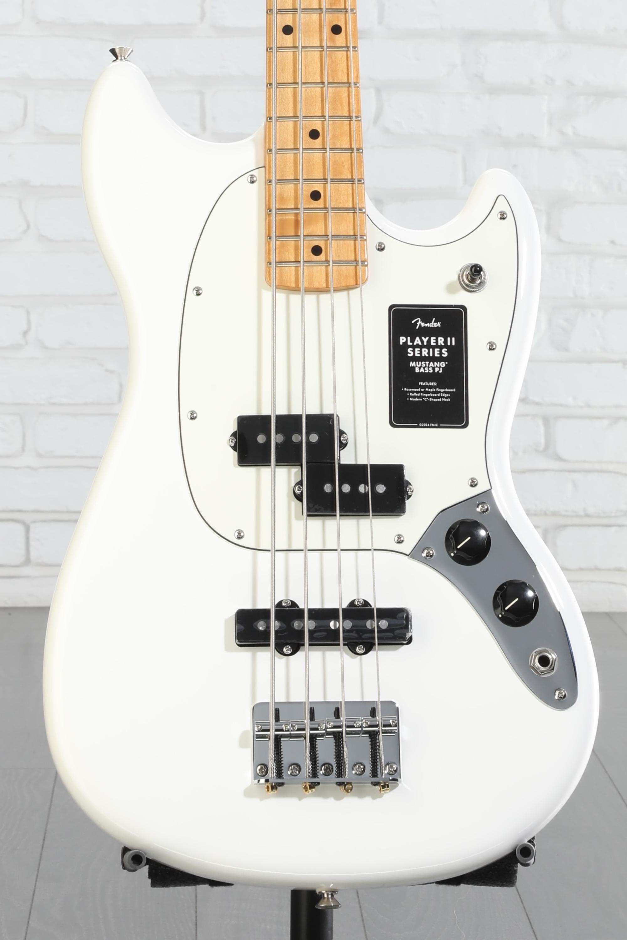 ベース Mustang Bass PJ Fender Player II Mustang Bass PJ - Polar White with Maple