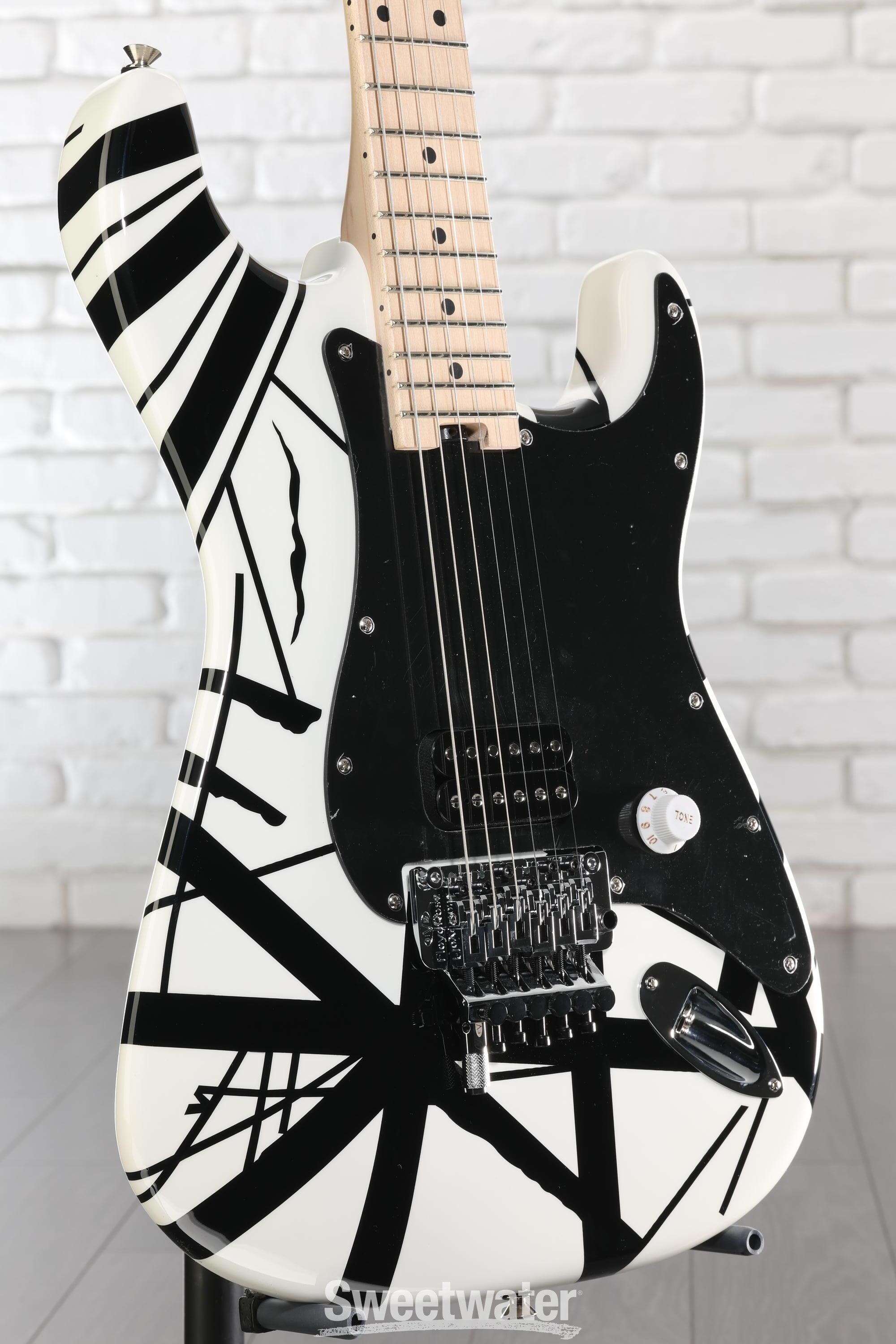 EVH Striped Series - White w/ Black Stripes | Sweetwater