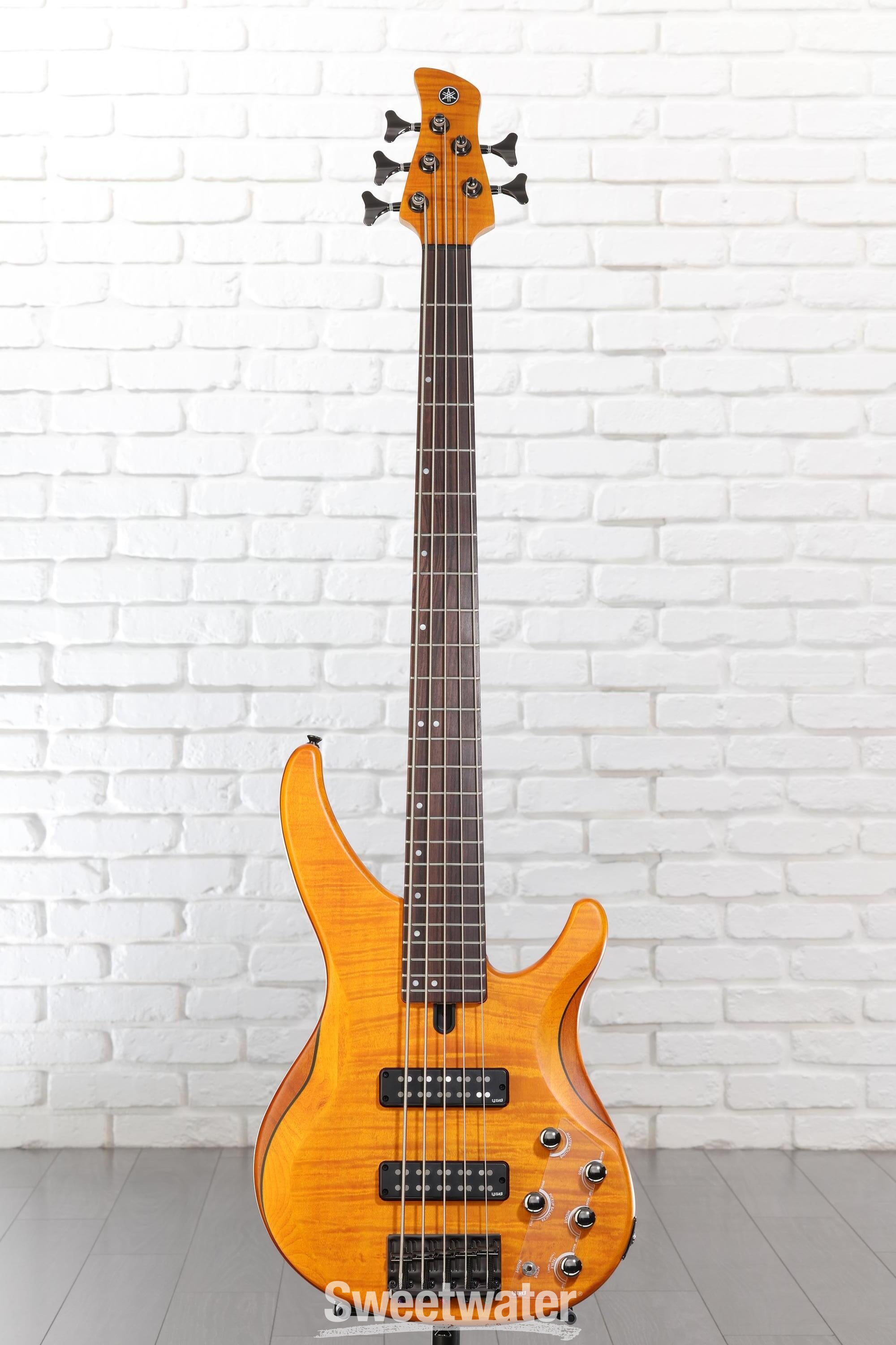 Yamaha TRBX605FM 5-string Bass Guitar - Matte Amber | Sweetwater