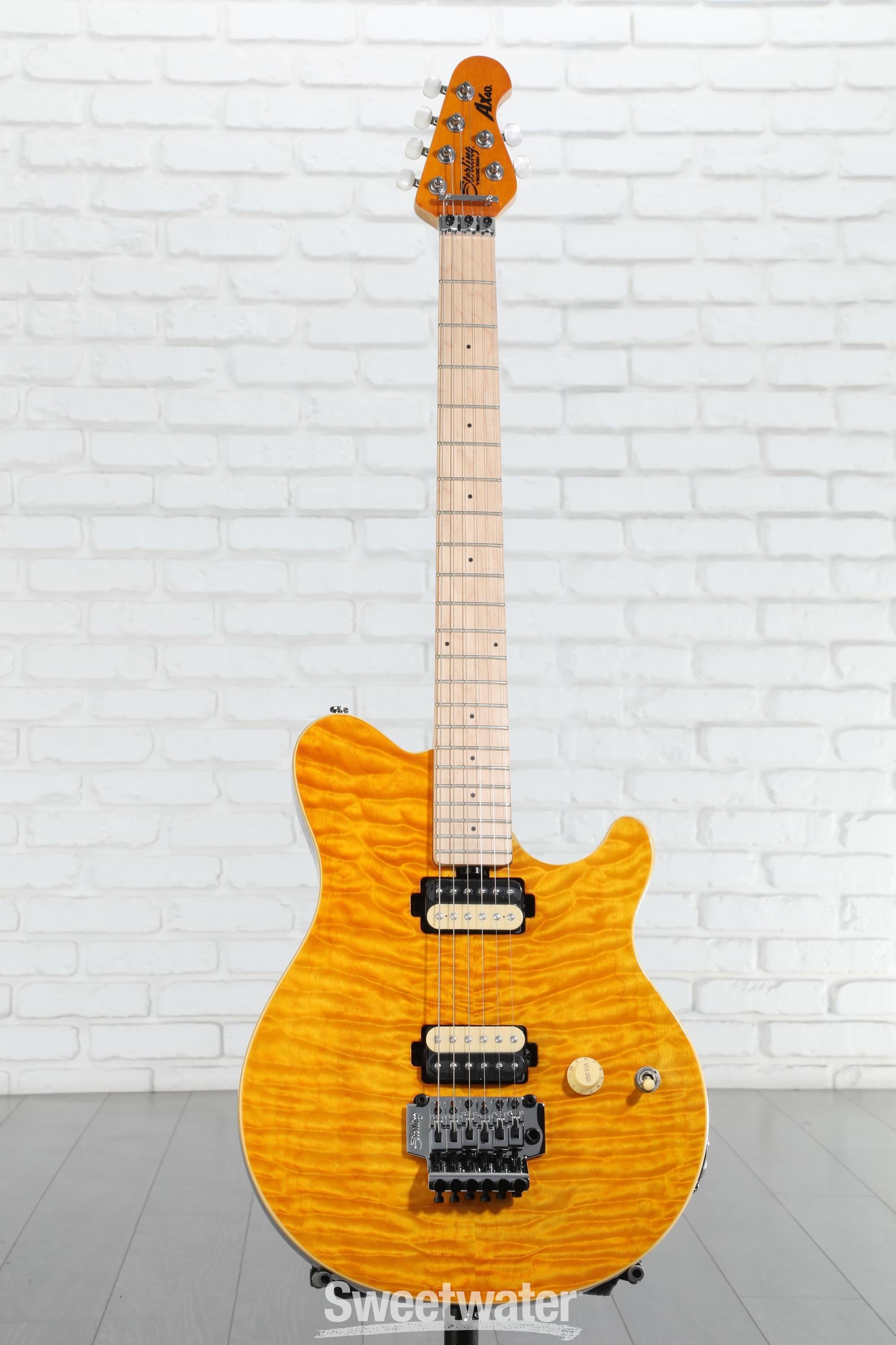 Sterling By Music Man Axis Quilted Maple Electric Guitar - Trans