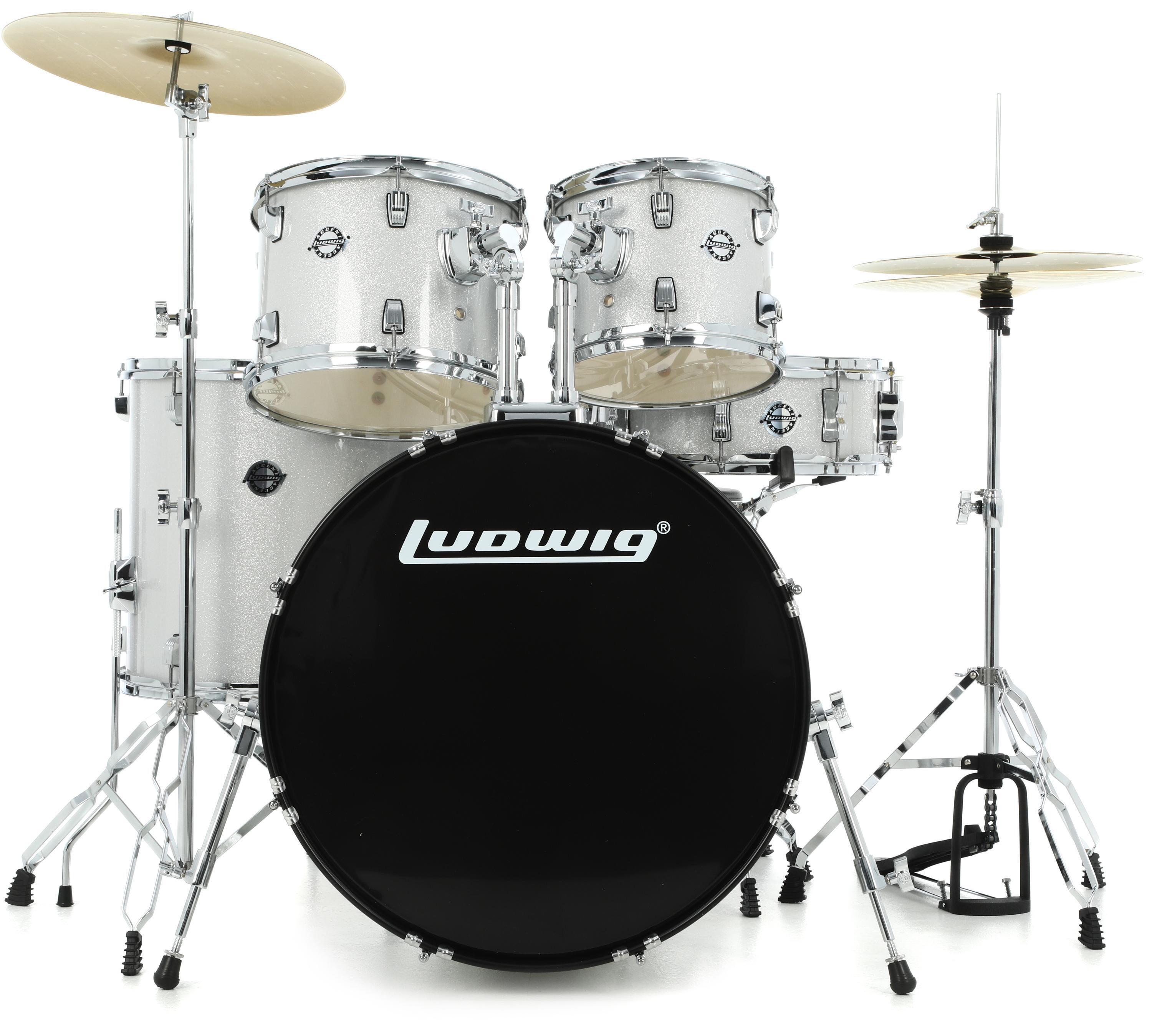 Ludwig Accent 5piece Complete Drum Set with 22 inch Bass Drum and