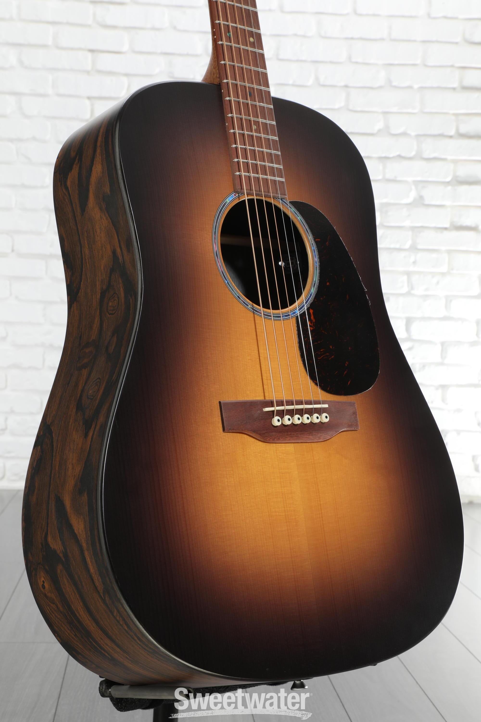Martin D-X2E Dreadnought Acoustic-electric Guitar - Ziricote Burst