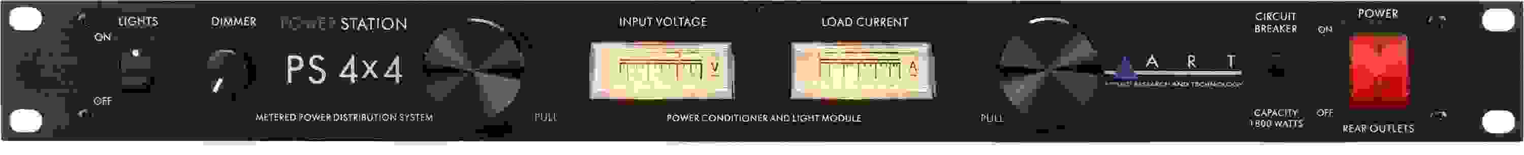 ART PS4x4 Rackmount 8 Outlet Power Conditioner and Surge Protector - with Linear Ammeter & Voltmeter & Dual Lights