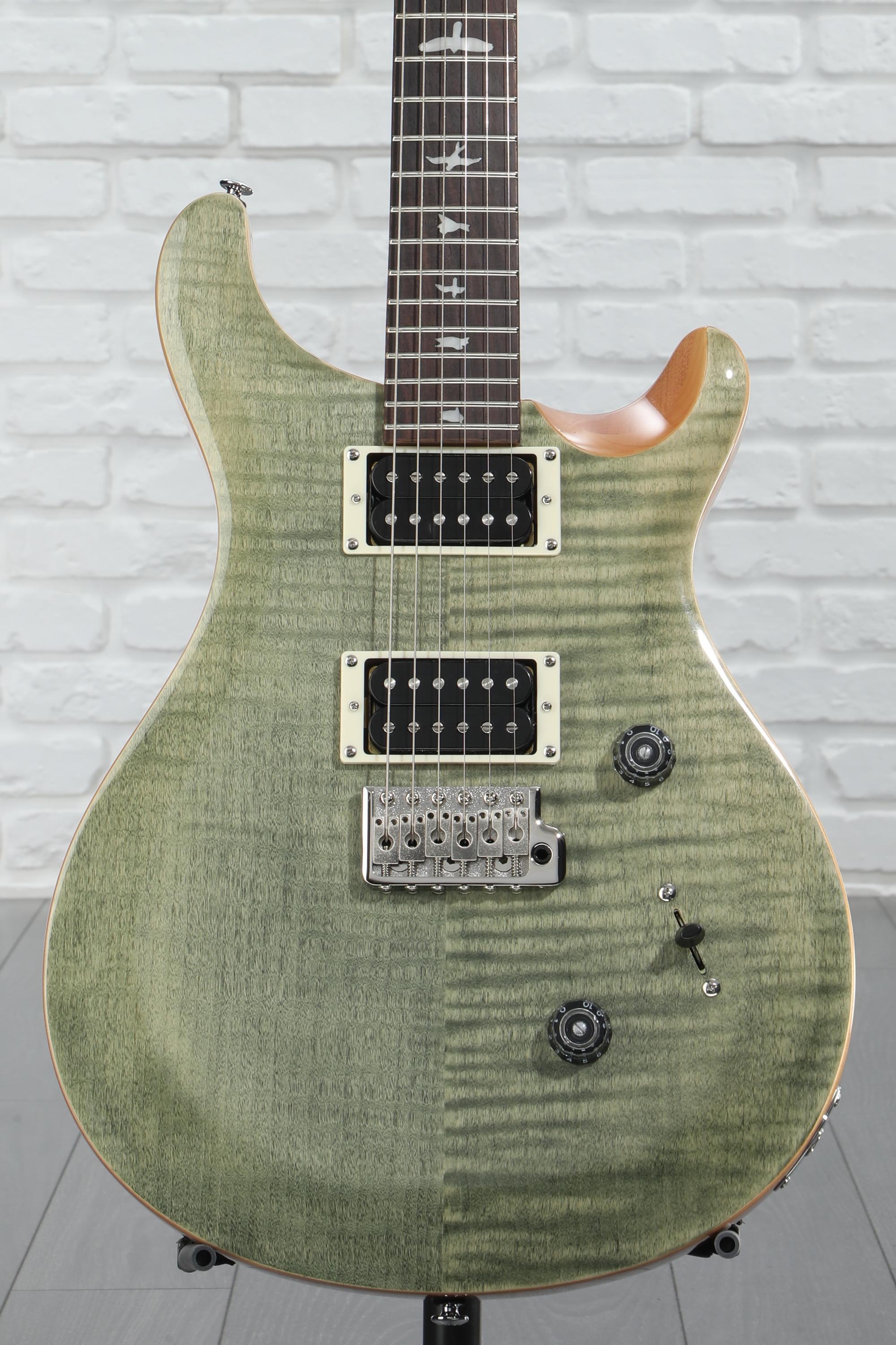 PRS SE Custom 24 Electric Guitar - Trampas Green, Sweetwater