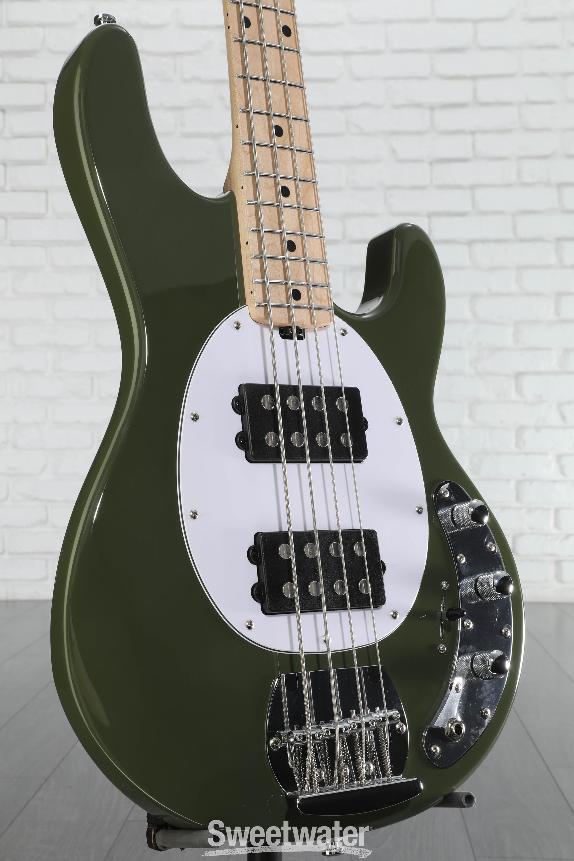 Sterling By Music Man StingRay RAY4HH Bass Guitar - Olive | Sweetwater
