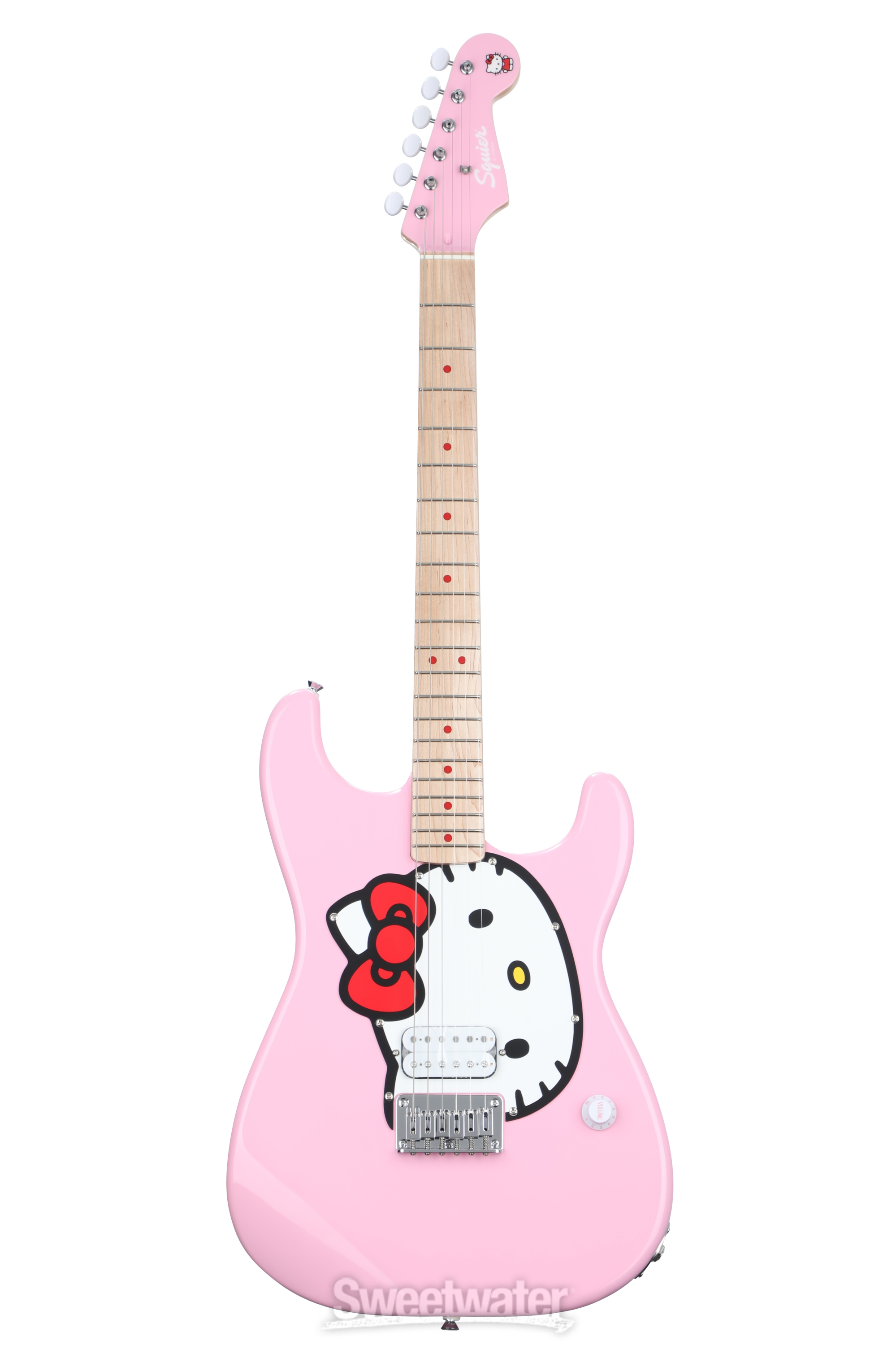 Squier x Hello Kitty Stratocaster Electric Guitar - Pink Squier x Hello Kitty Stratocaster Electric Guitar - Pink