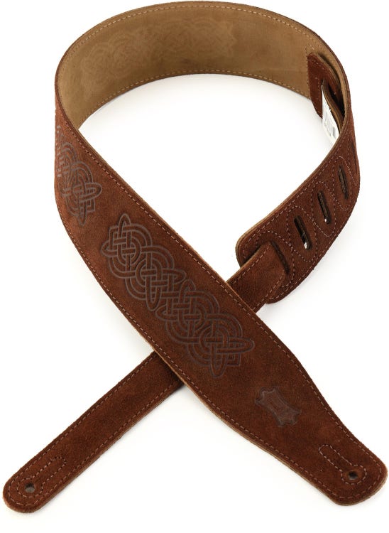 MS26CK Suede Guitar Strap - Brown - Sweetwater