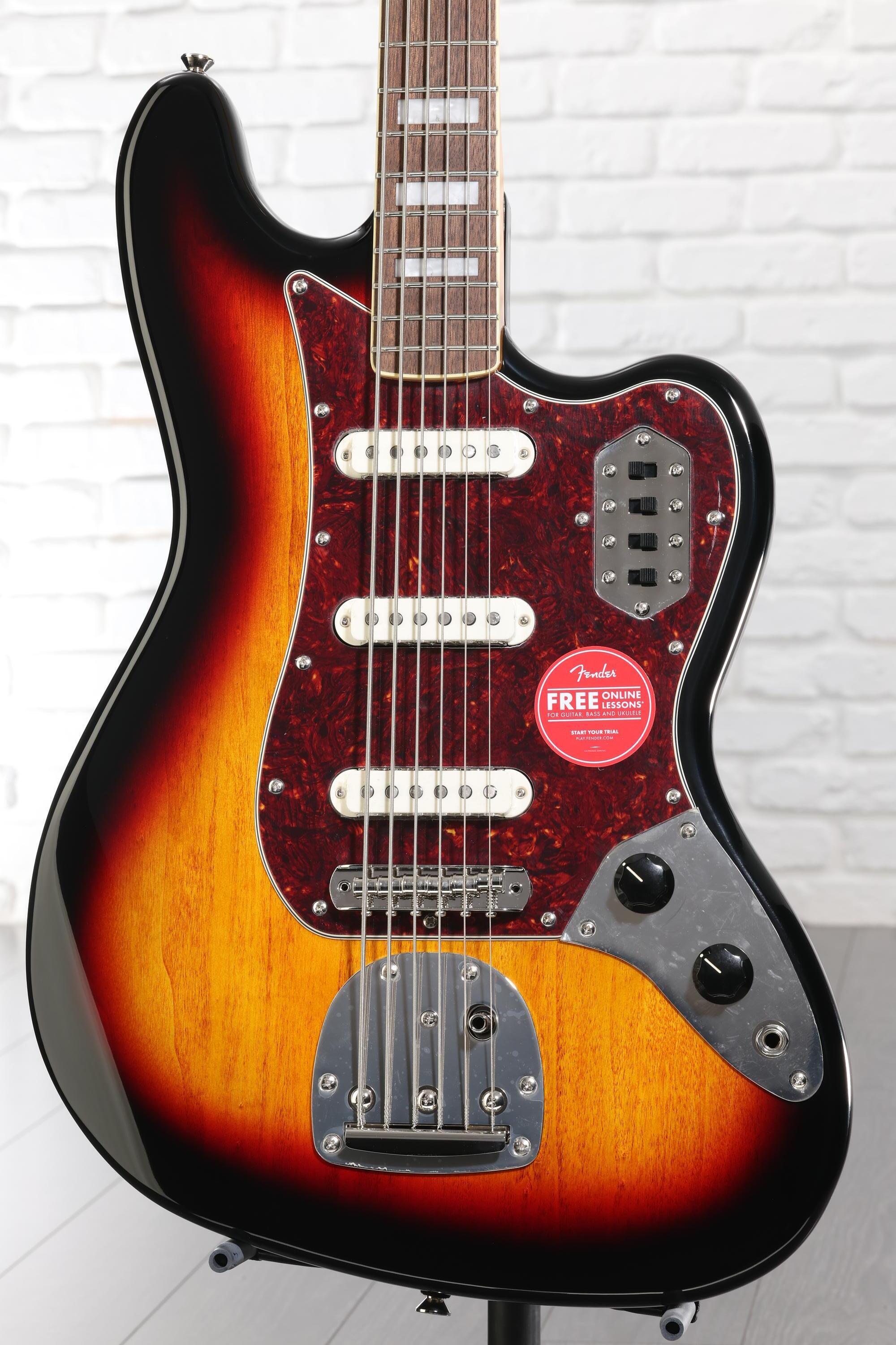 ベース Squier Classic Vibe Bass VI Squier Classic Vibe Bass VI - black Str shape electric guitar