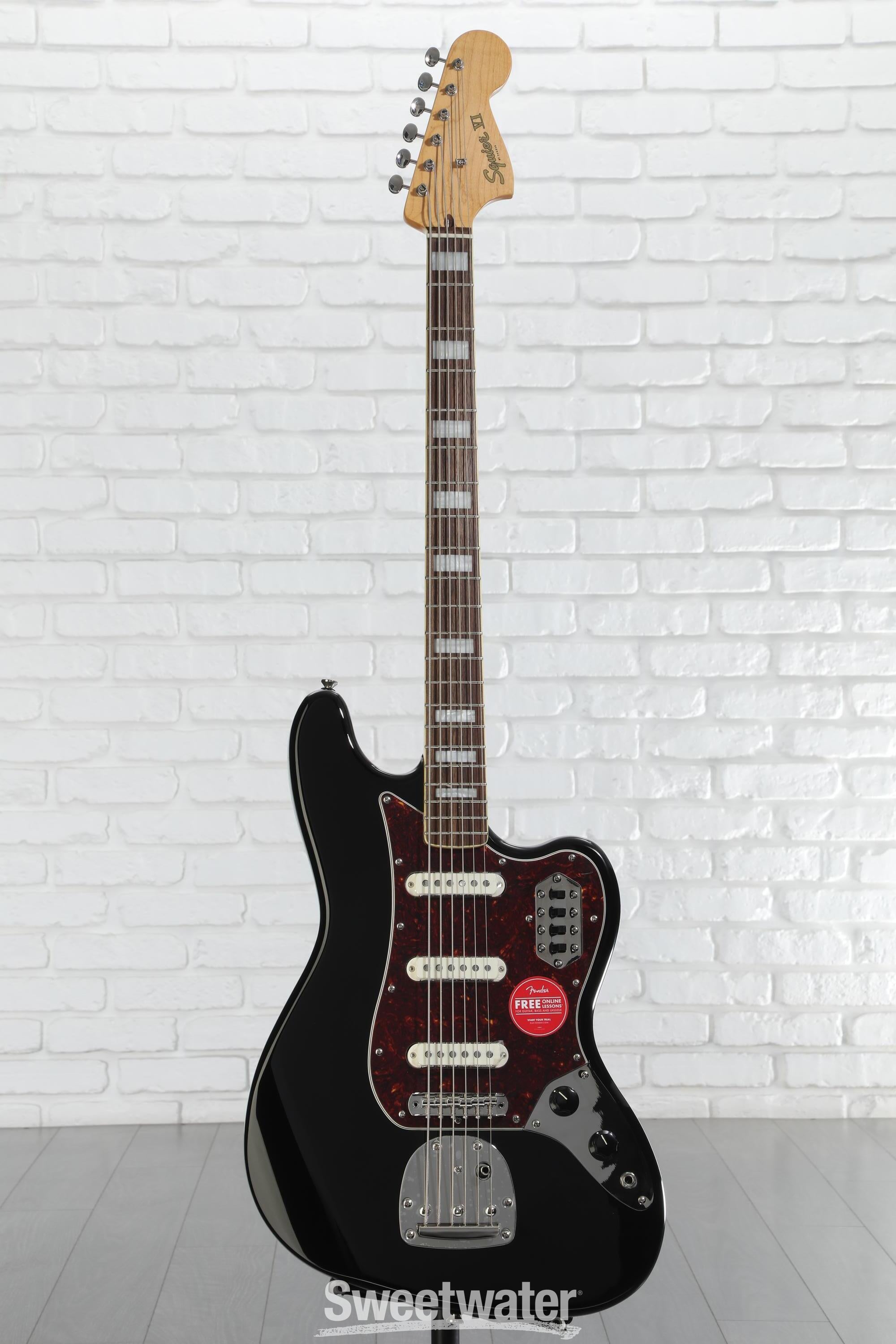ベース Squier by Fender Classic Vibe Bass VI Squier Classic Vibe Bass VI Guitar - Black | Sweetwater