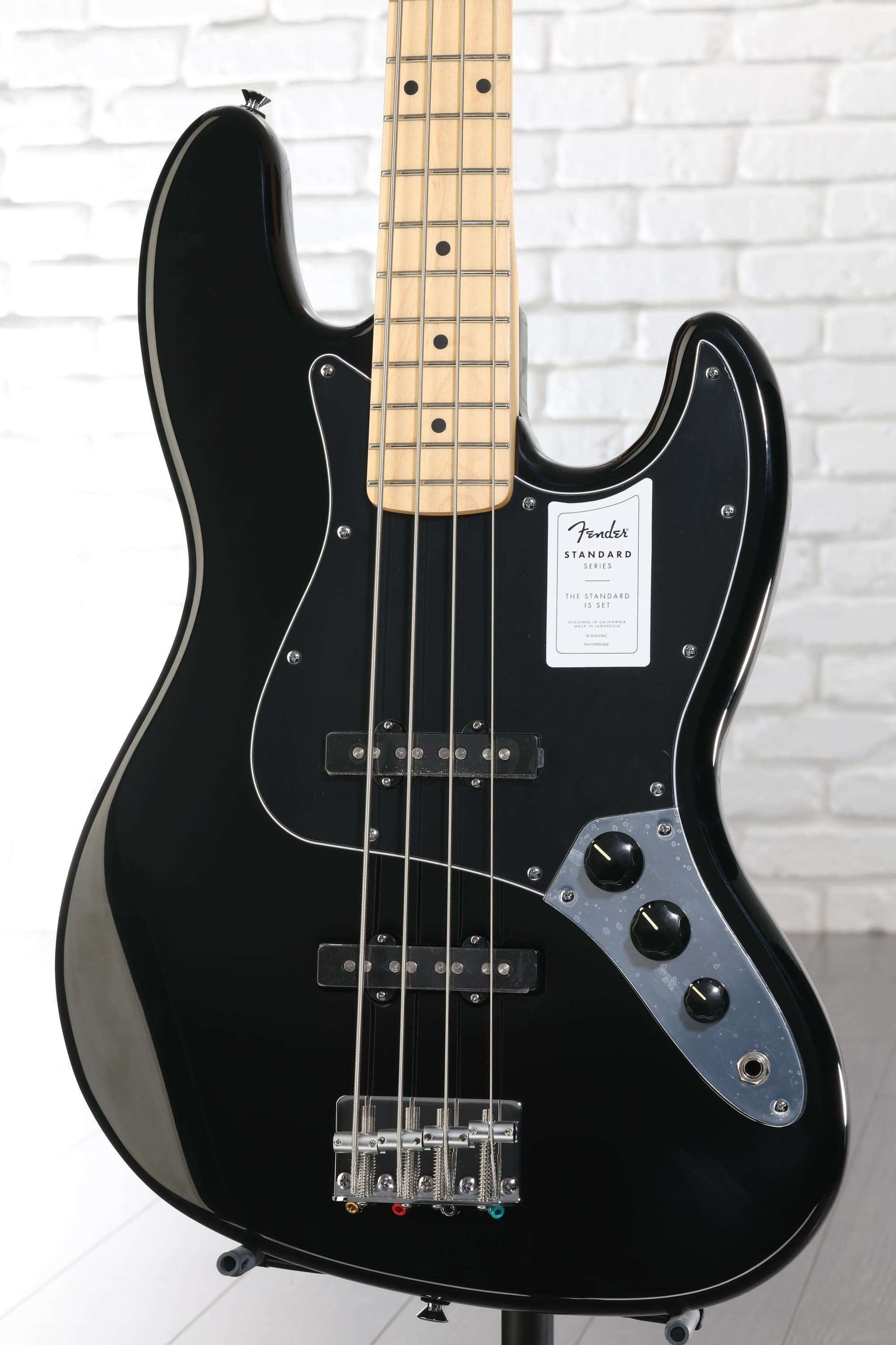 Fender Standard Jazz Bass - Black, Maple Fingerboard | Sweetwater