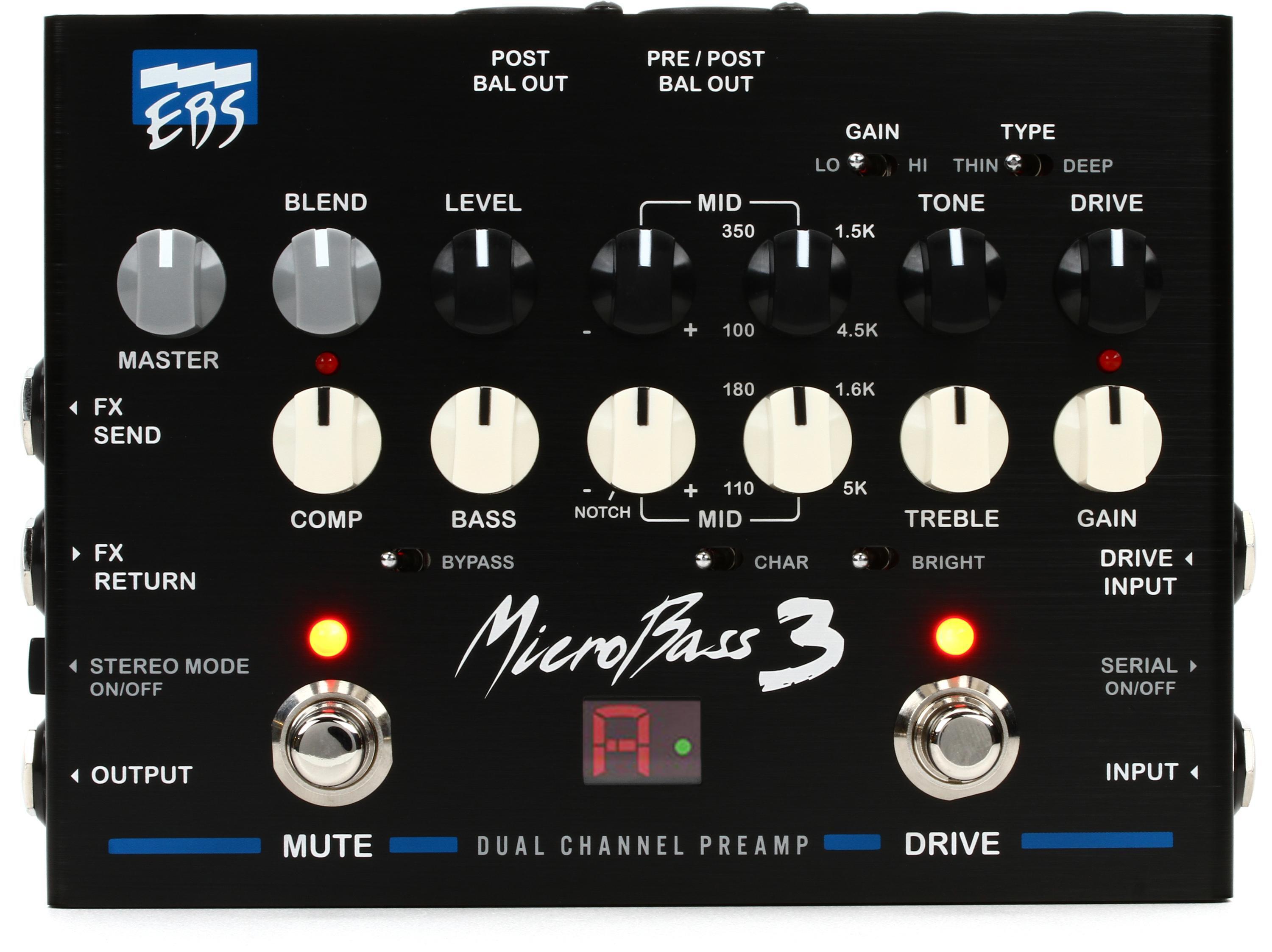 EBS MicroBass 3 2-channel Preamp Pedal