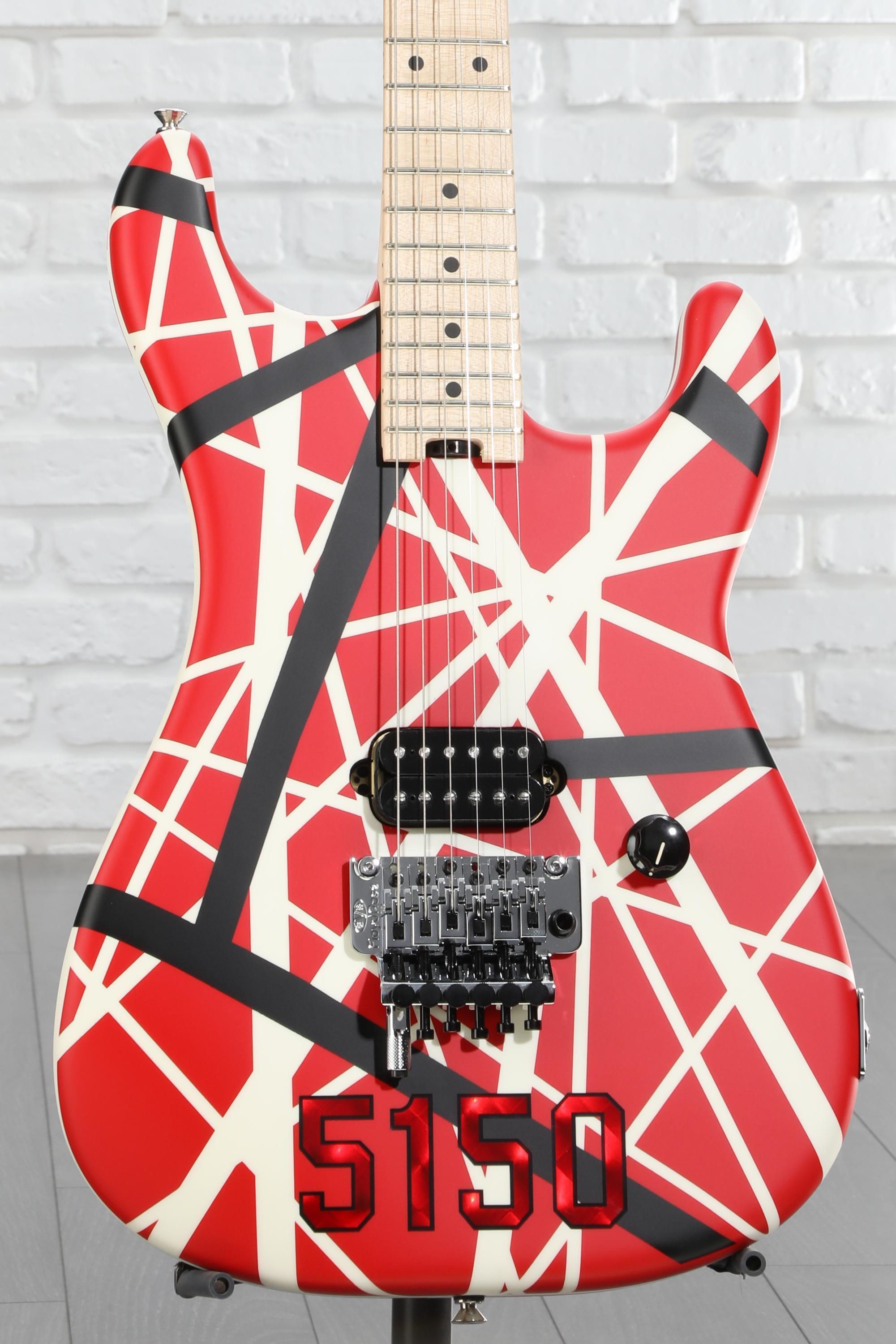 EVH Striped Series 5150 - Red, Black and White | Sweetwater
