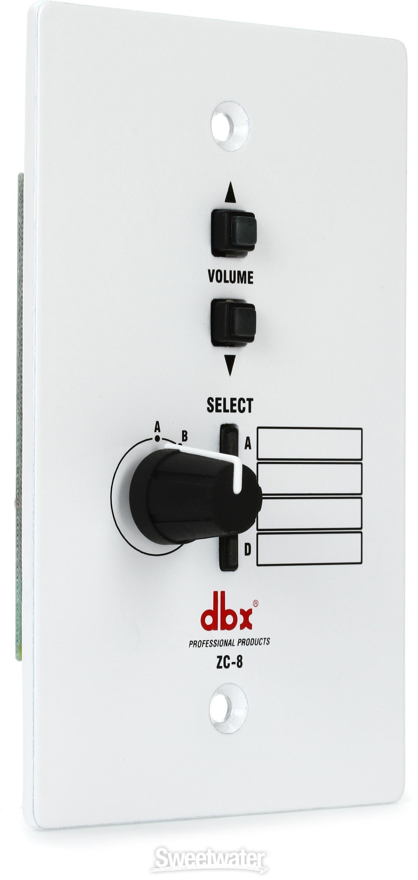 dbx ZC8 Wall-mounted Zone Controller with 4-source Slector and Volume  Up/Down