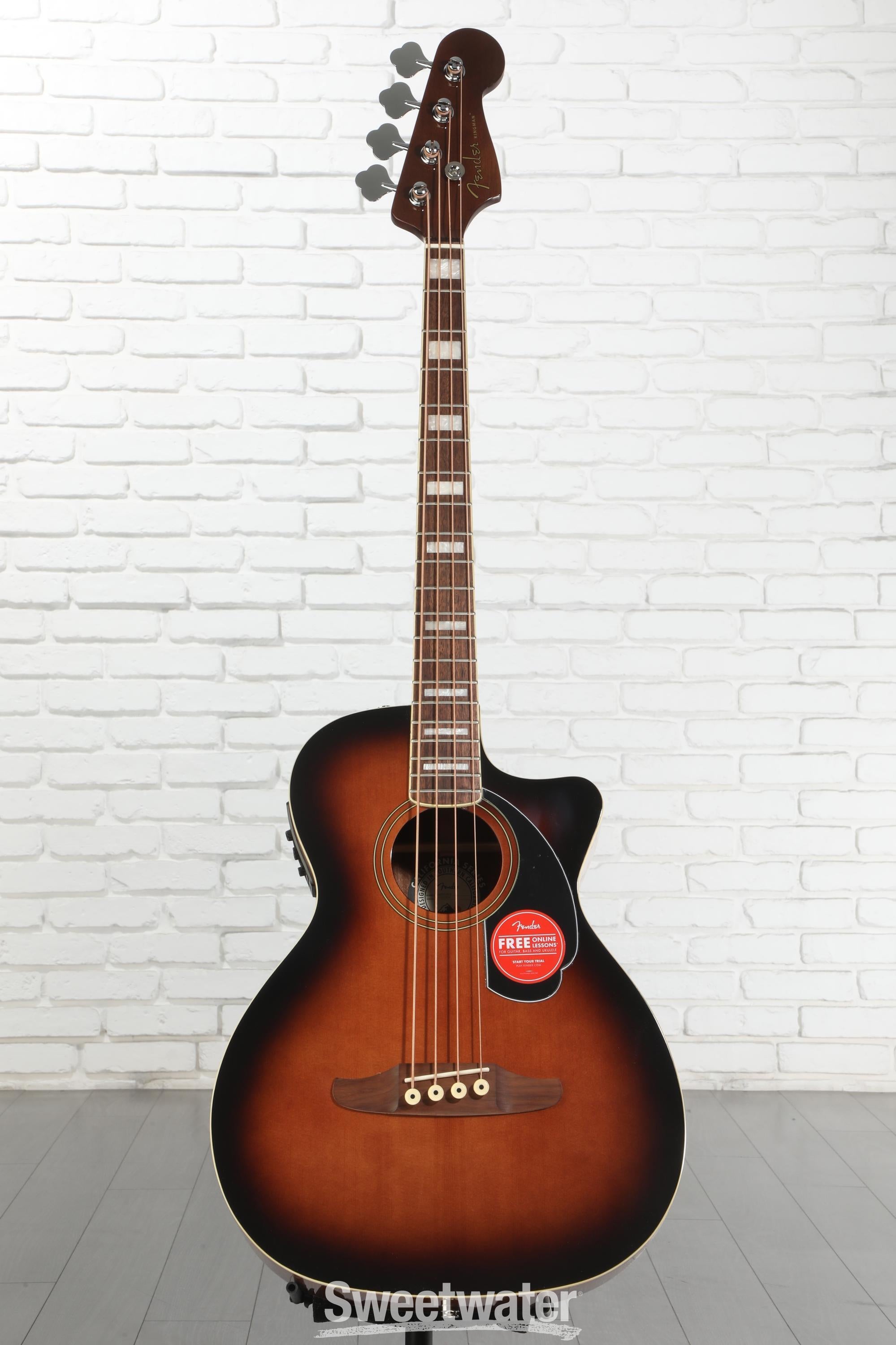 Fender Kingman Acoustic-electric Bass - Shaded Edge Burst | Sweetwater