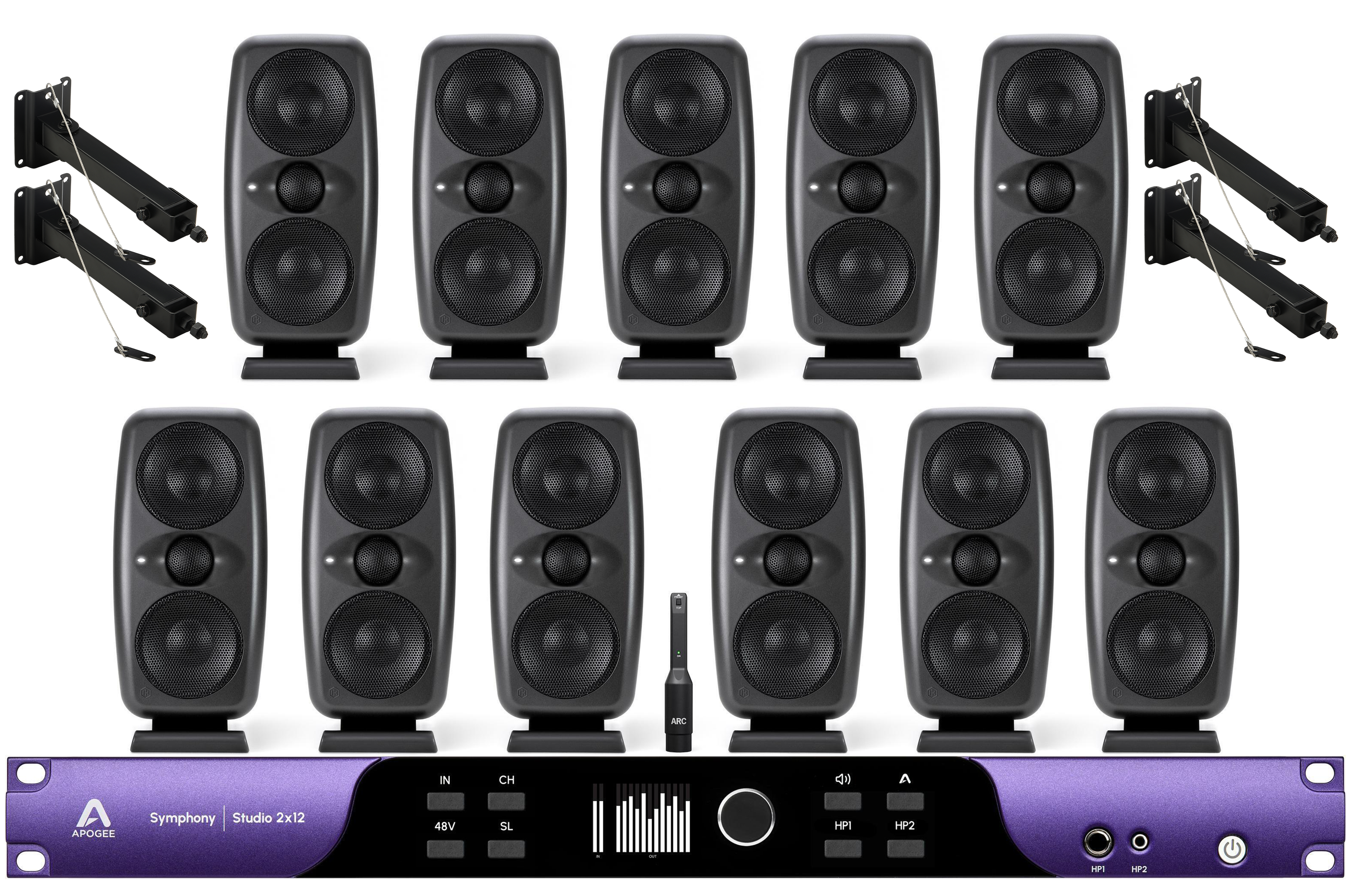 Apogee Symphony Studio 8x16 Interface and IK Multimedia iLoud MTM