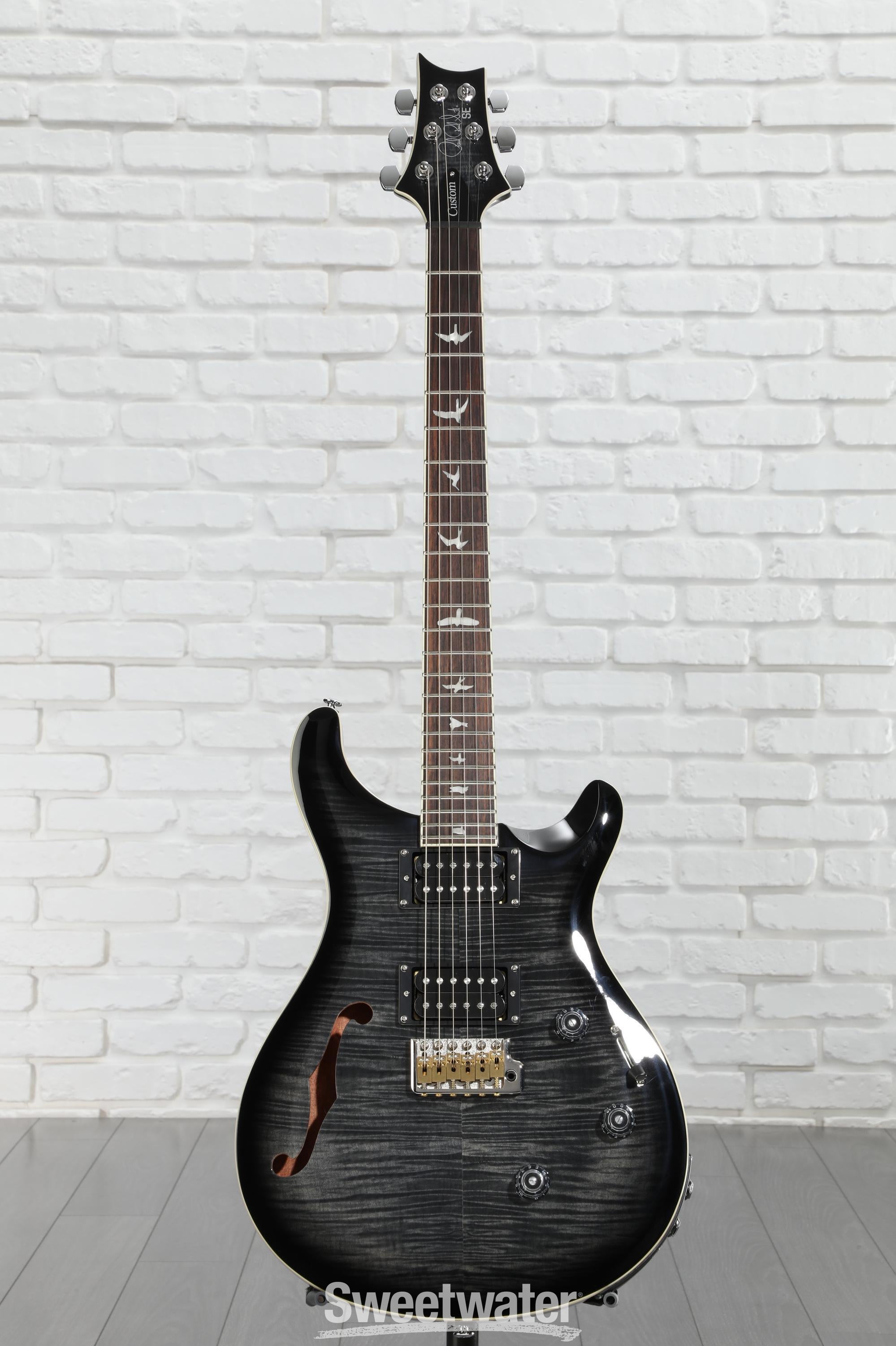 PRS SE Custom 24 Semi-Hollow Piezo Electric Guitar - Charcoal
