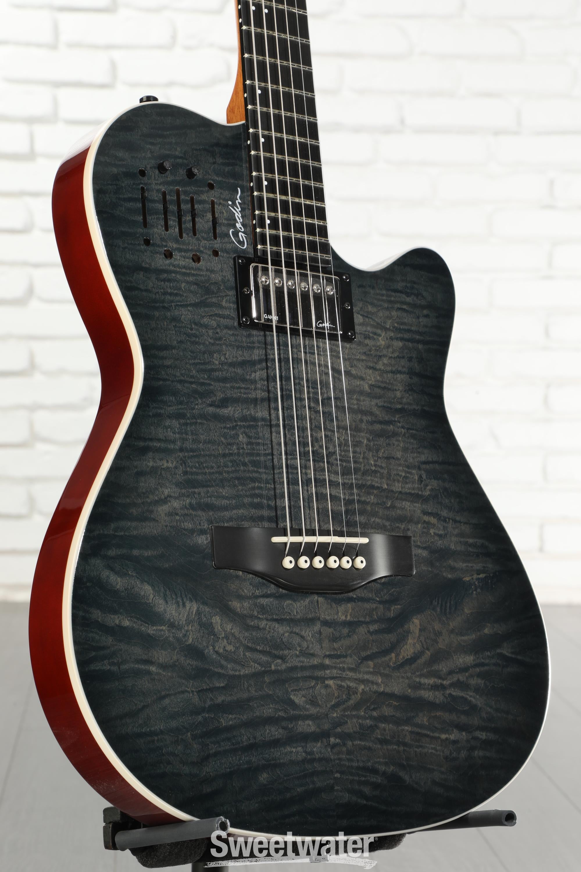 Godin A6 Ultra - Denim Blue Flame | Sweetwater