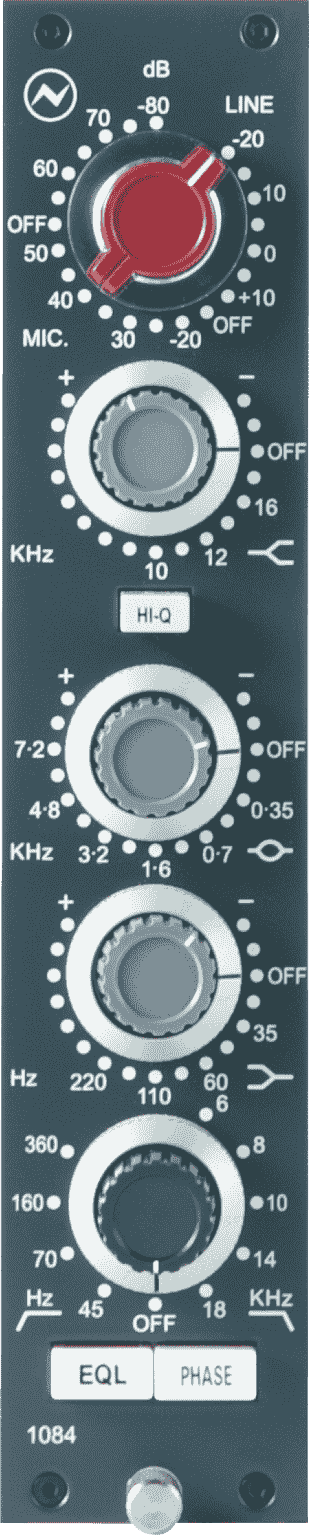 Neve 1084 Classic 80-series Microphone Preamp & EQ (vertical)