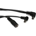 Photo of Truetone MC2 Angled to Straight 2-plug Daisy Chain Power Extension Cable - 24"